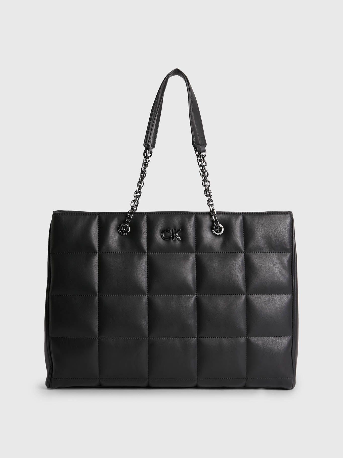 Bolso tote grande reciclado y acolchado Negro Calvin Klein-0