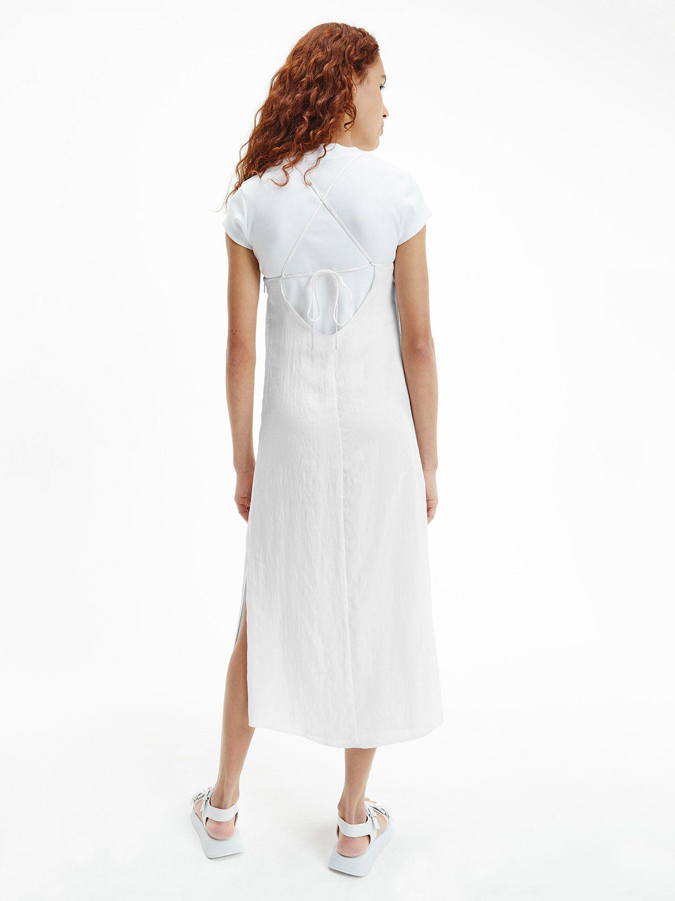 Vestido Maxi Glazed Blanco YAF Calvin Klein-1