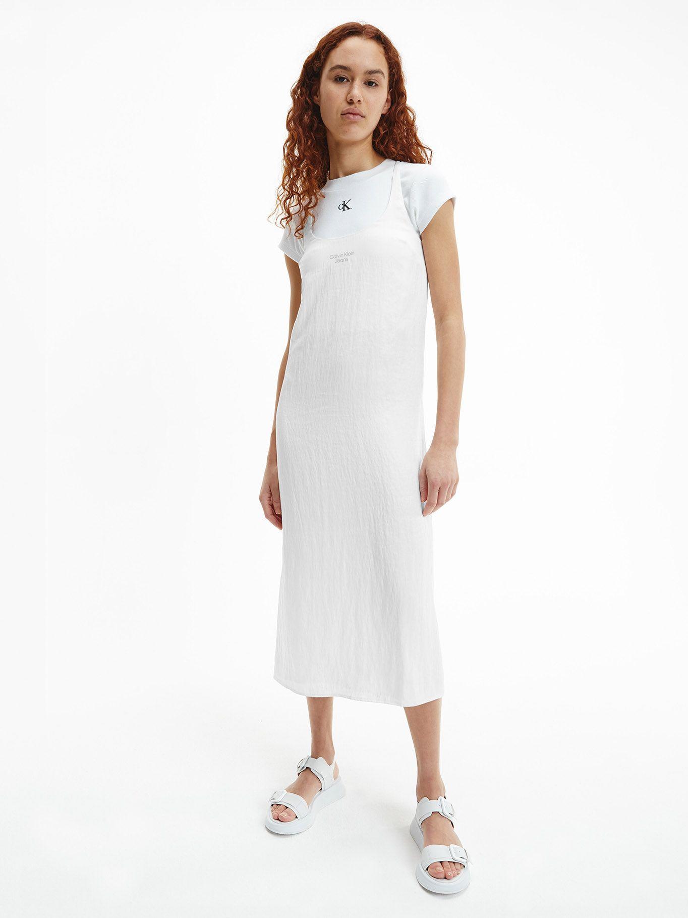Vestido Maxi Glazed Blanco YAF Calvin Klein-0