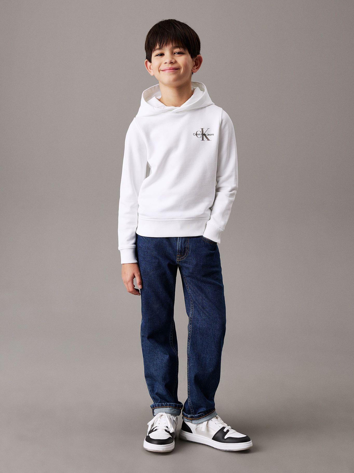 Polerón Niña Small Monogram Blanco Calvin Klein-2