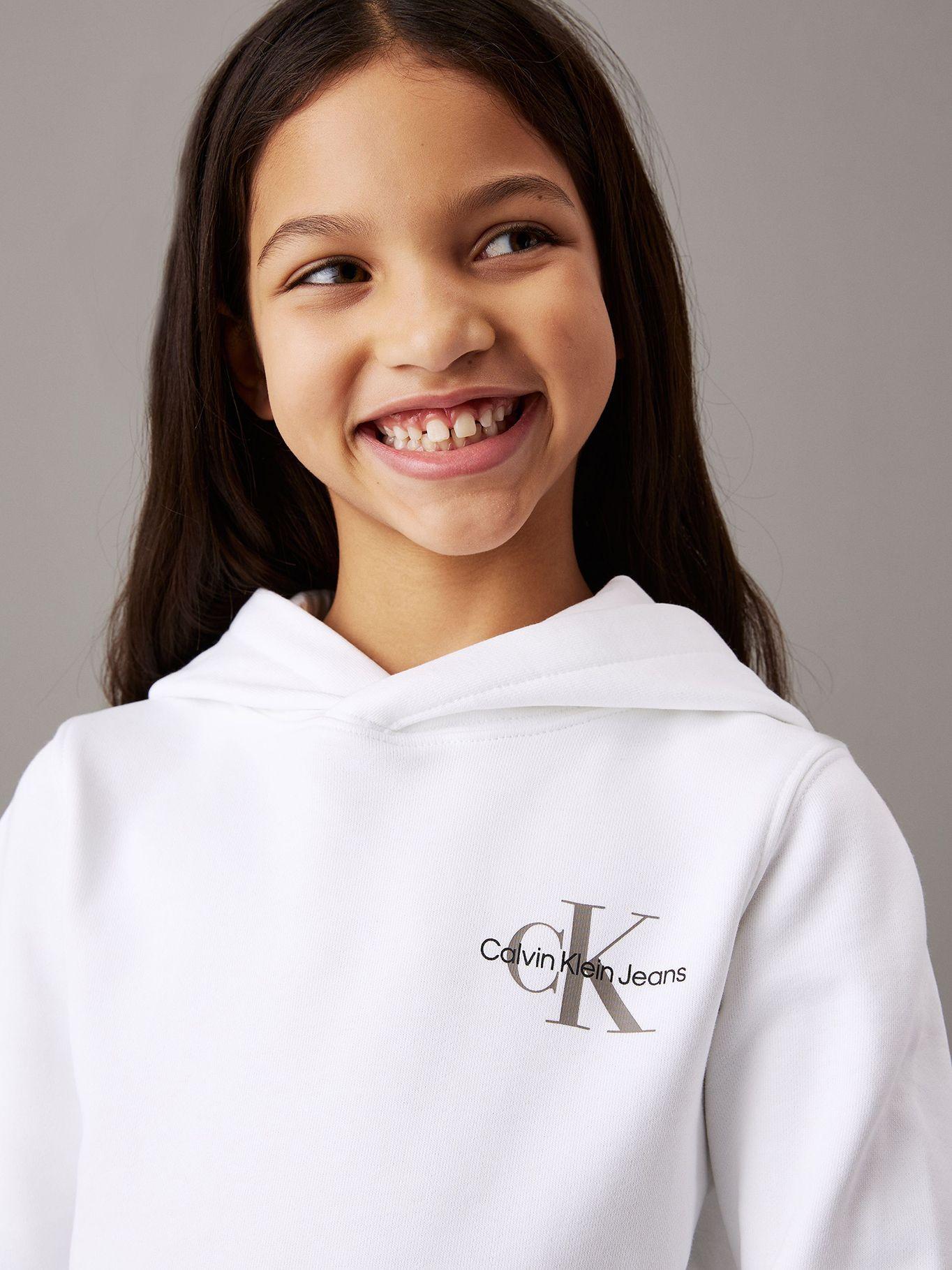 Polerón Niña Small Monogram Blanco Calvin Klein-5