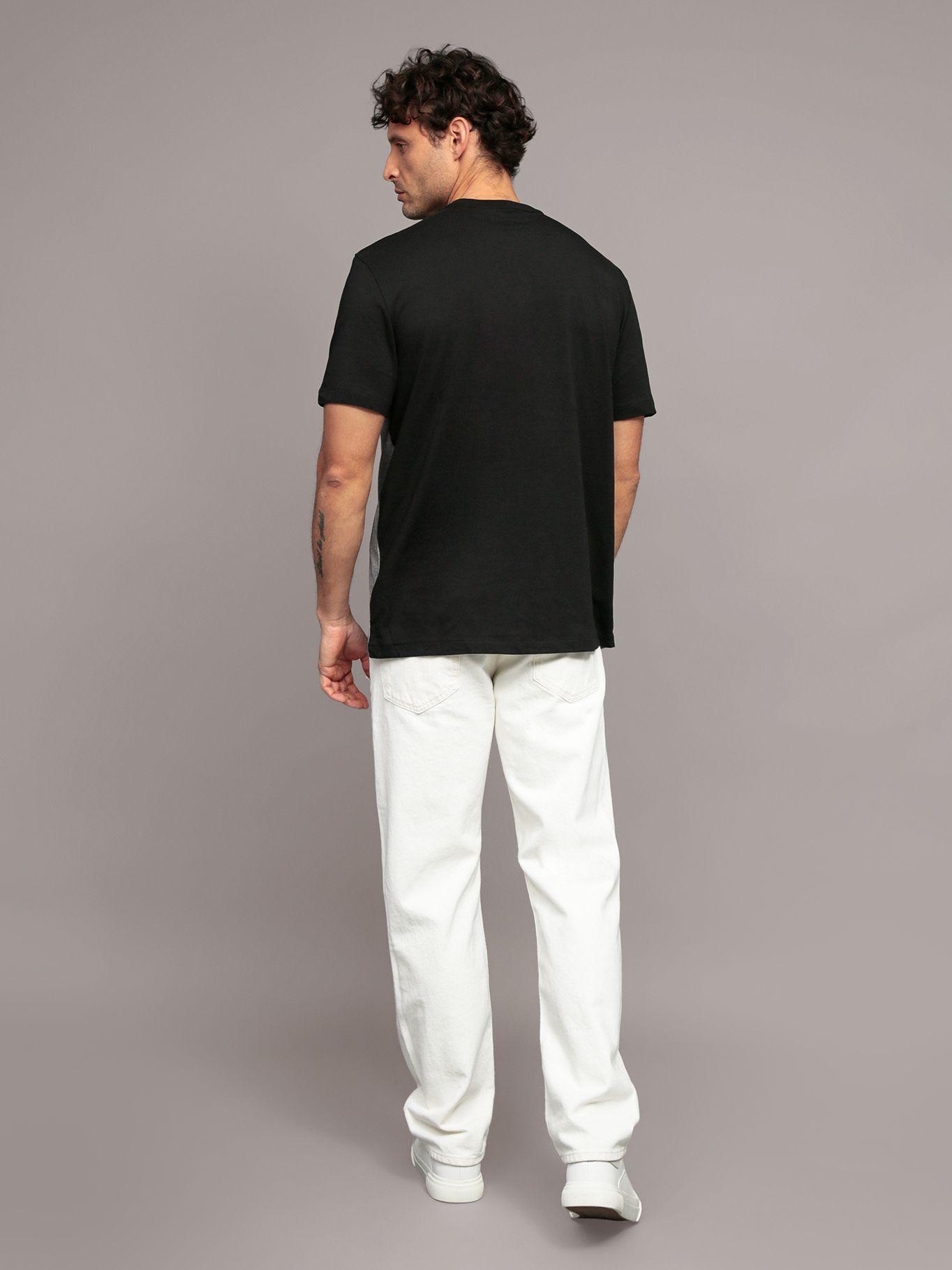 Polera Texture Blocked Piping Negro Calvin Klein-2