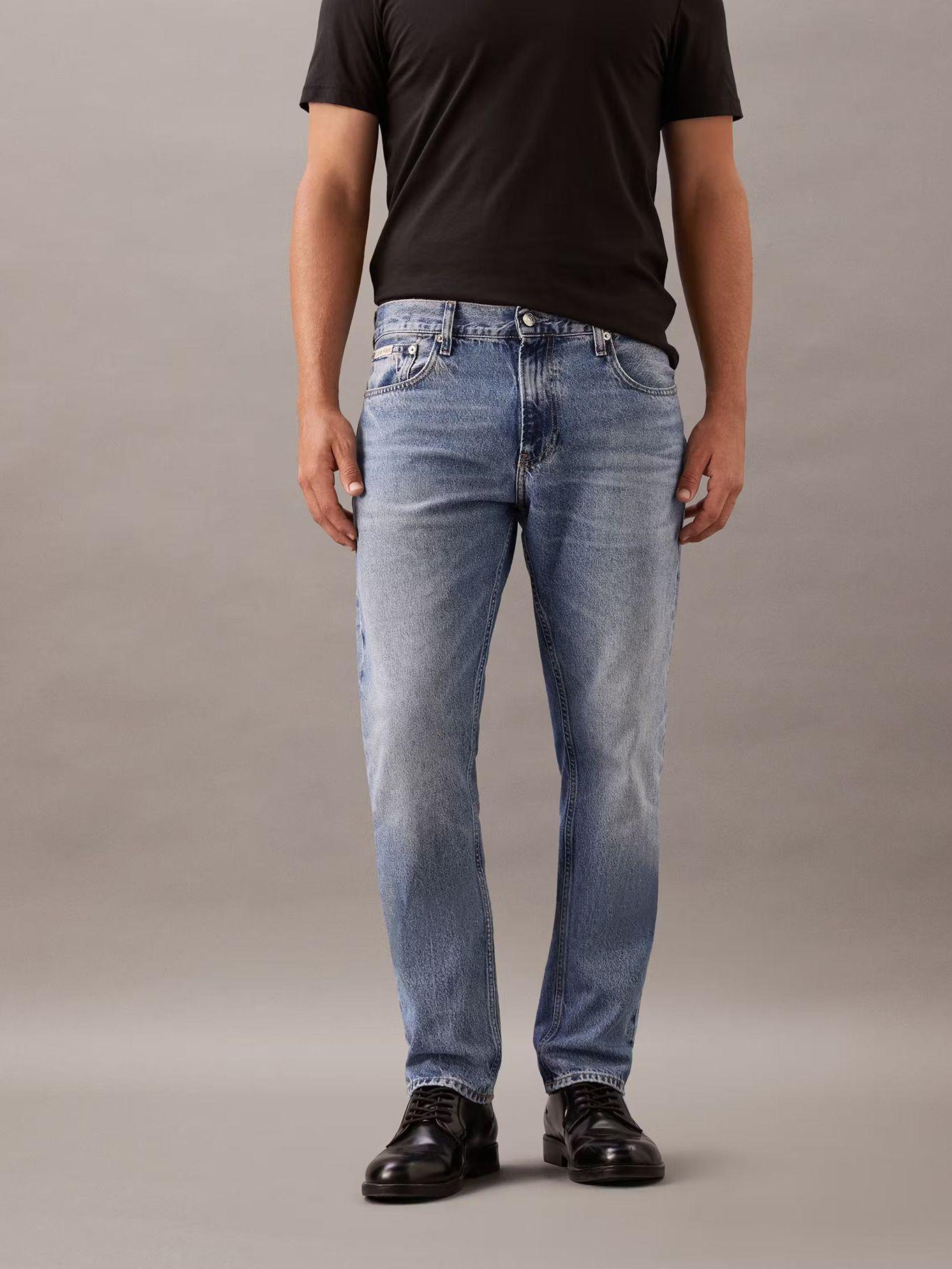Jeans Slim Straight Azul Calvin Klein-0