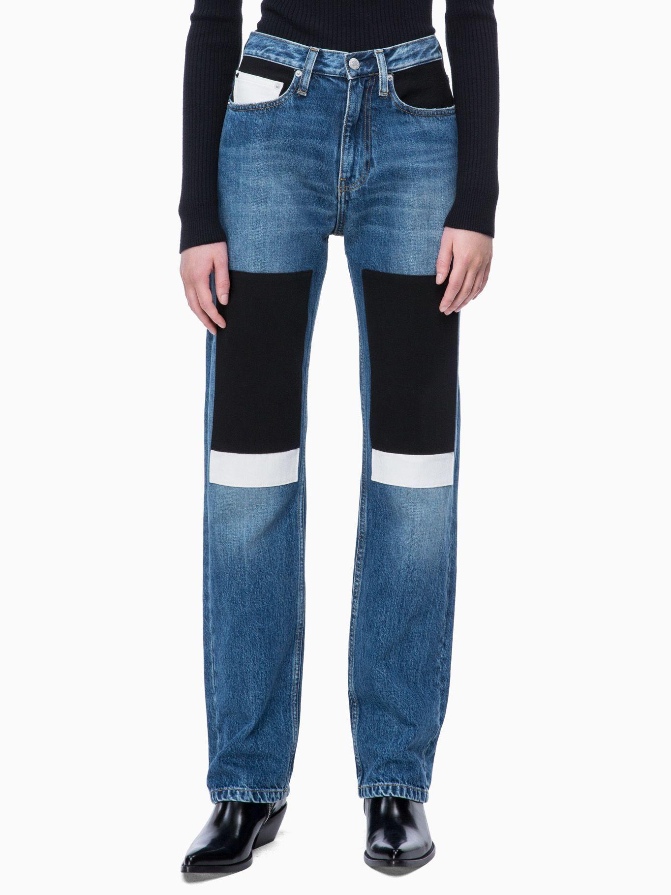 Jeans Ckj 030: High Rise Straight  Azul Calvin Klein-0