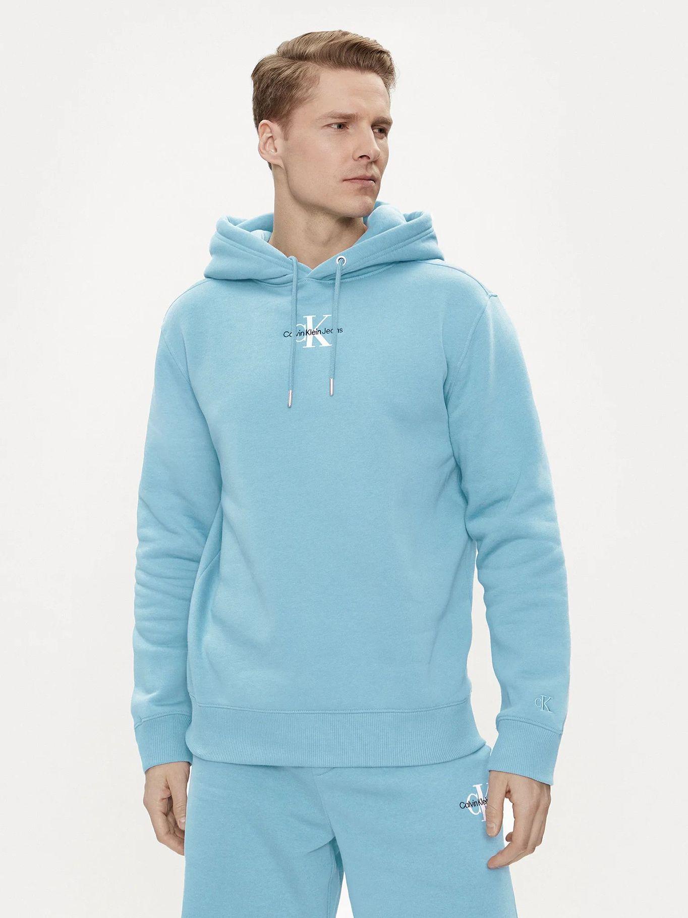 Polerón con Gorro Monologo Azul Calvin Klein-0