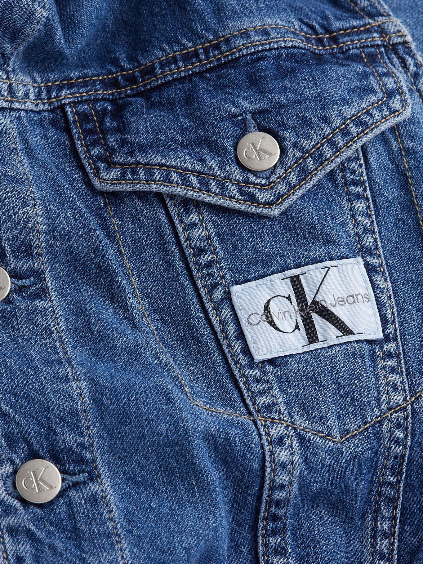 Vestido Denim Button Azul Calvin Klein-5