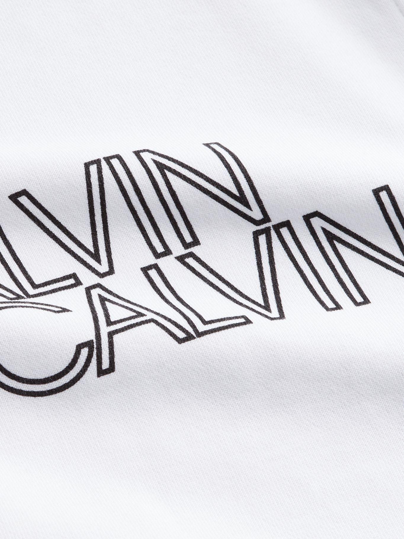 Polerón Blocking Stripe  Blanco Calvin Klein-4