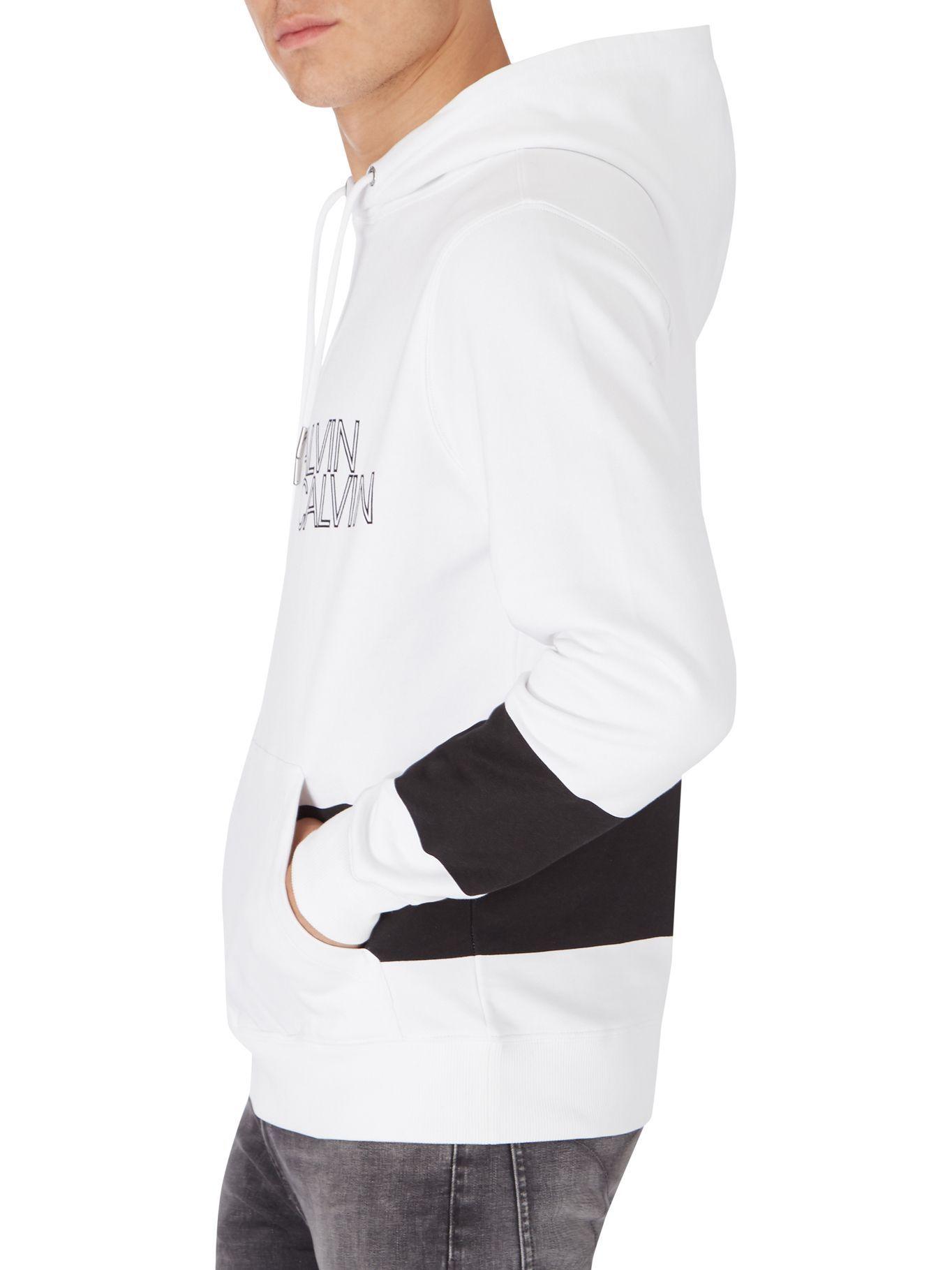 Polerón Blocking Stripe  Blanco Calvin Klein-2