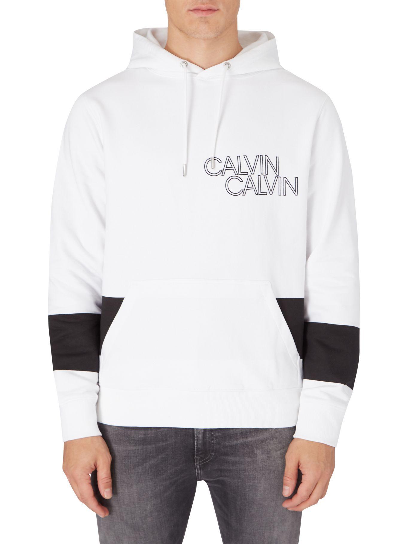 Polerón Blocking Stripe  Blanco Calvin Klein-0