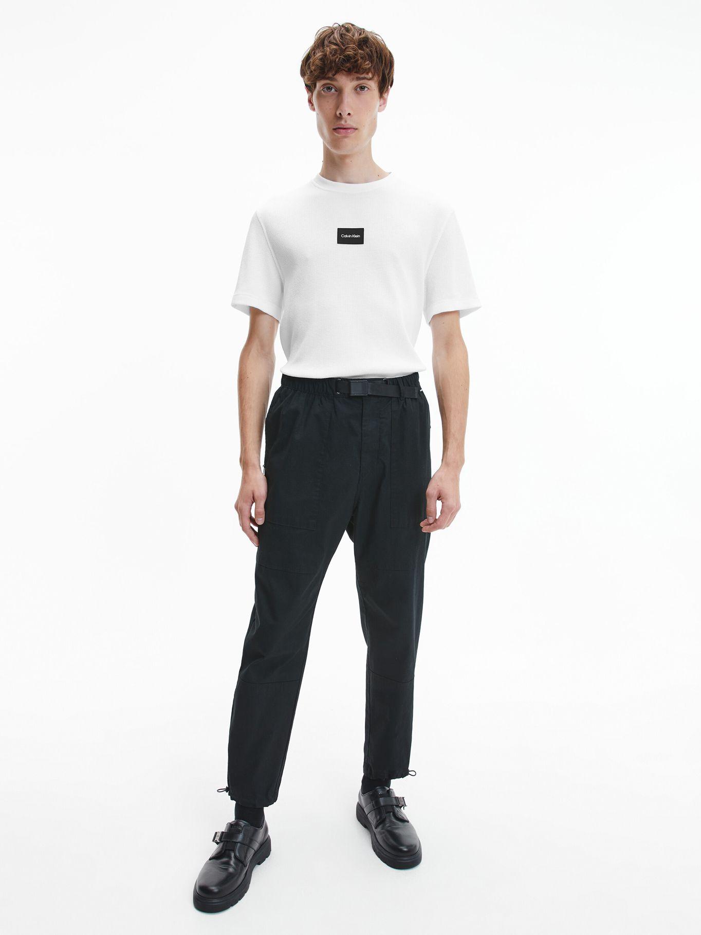 Polera Textured Grid Blanco Calvin Klein-1