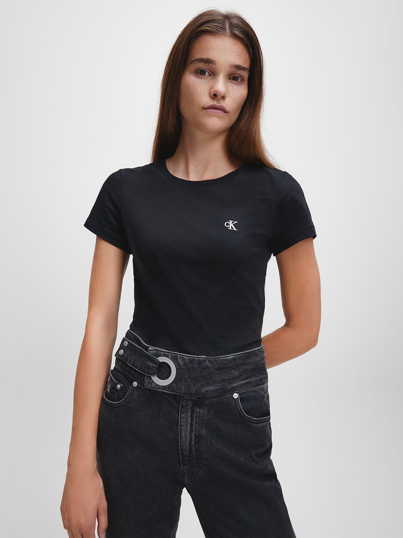 Polera Ck Embroidery Slim Negro Calvin Klein-0