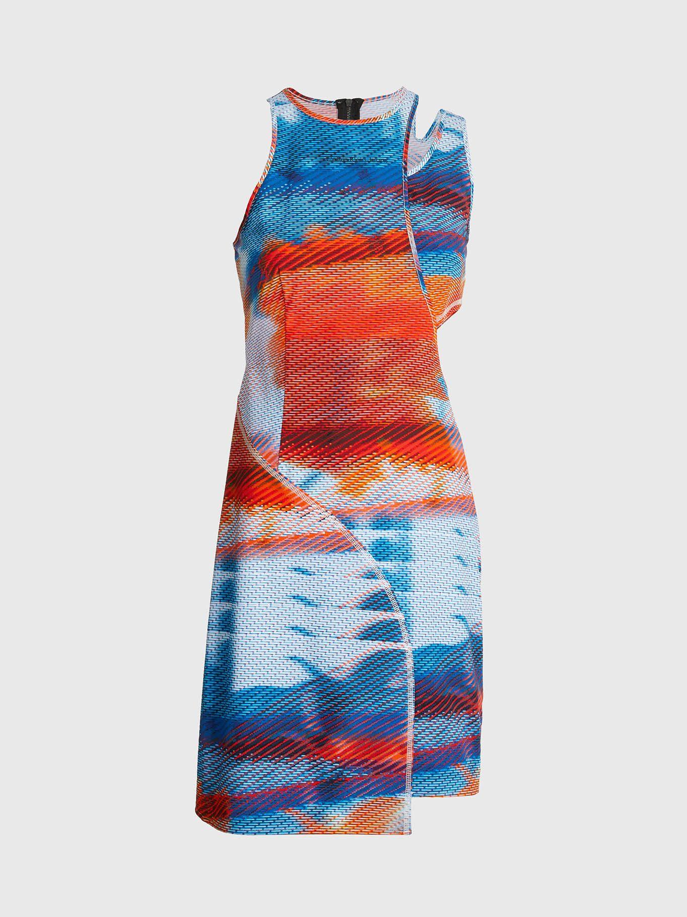 Vestido estilo bodycon con recorte asimétrico Beige Calvin Klein-4