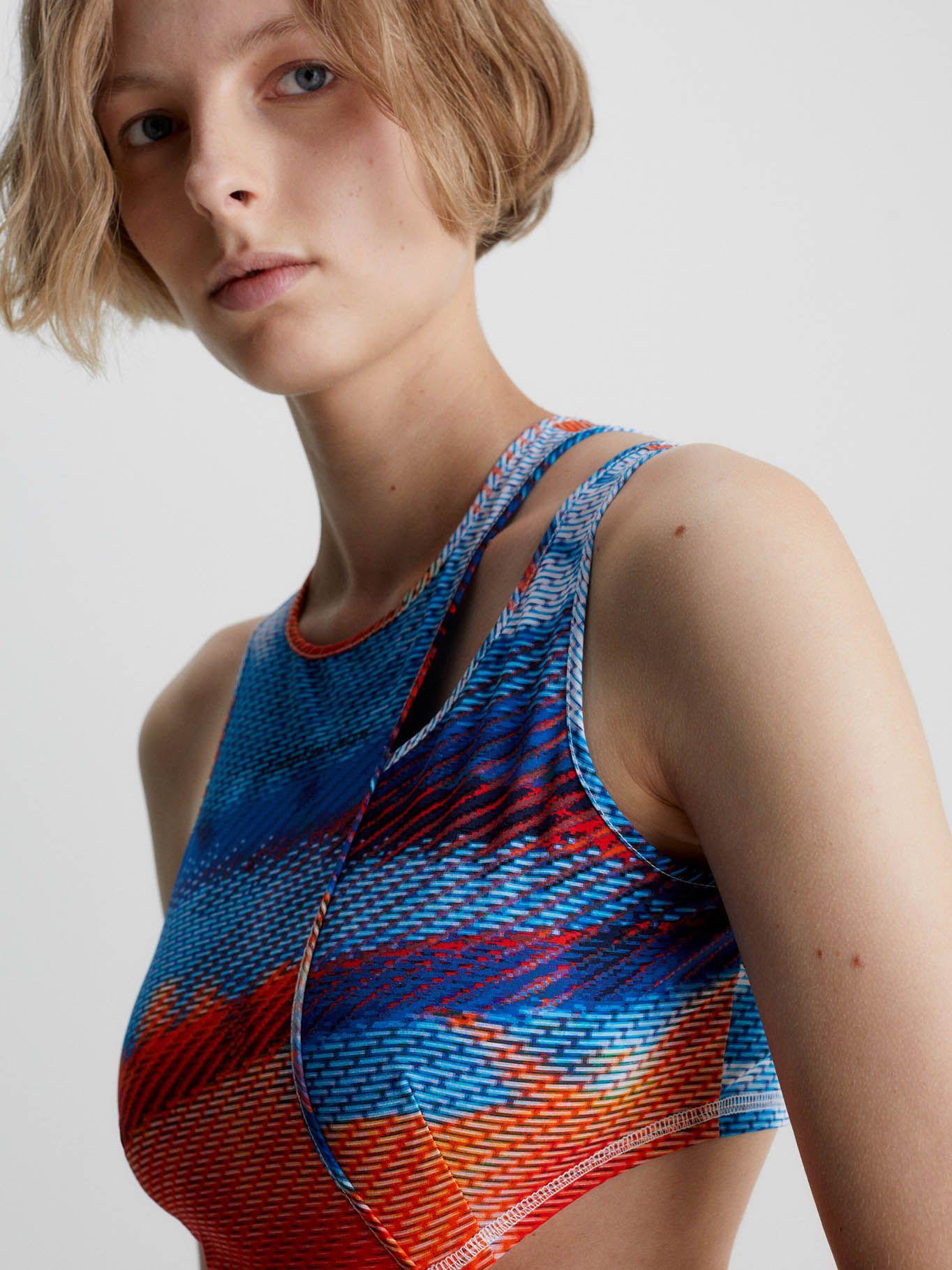 Vestido estilo bodycon con recorte asimétrico Beige Calvin Klein-2