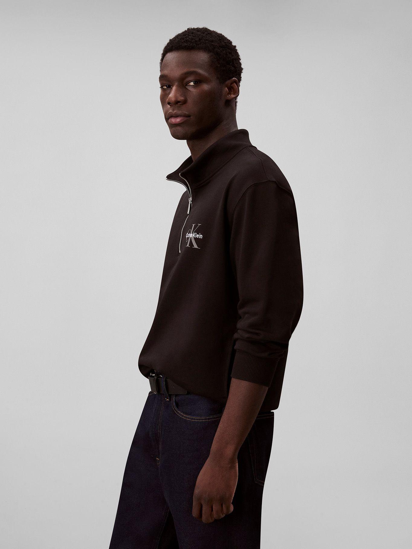 Polerón Terry con Cremallera Negro Calvin Klein-3