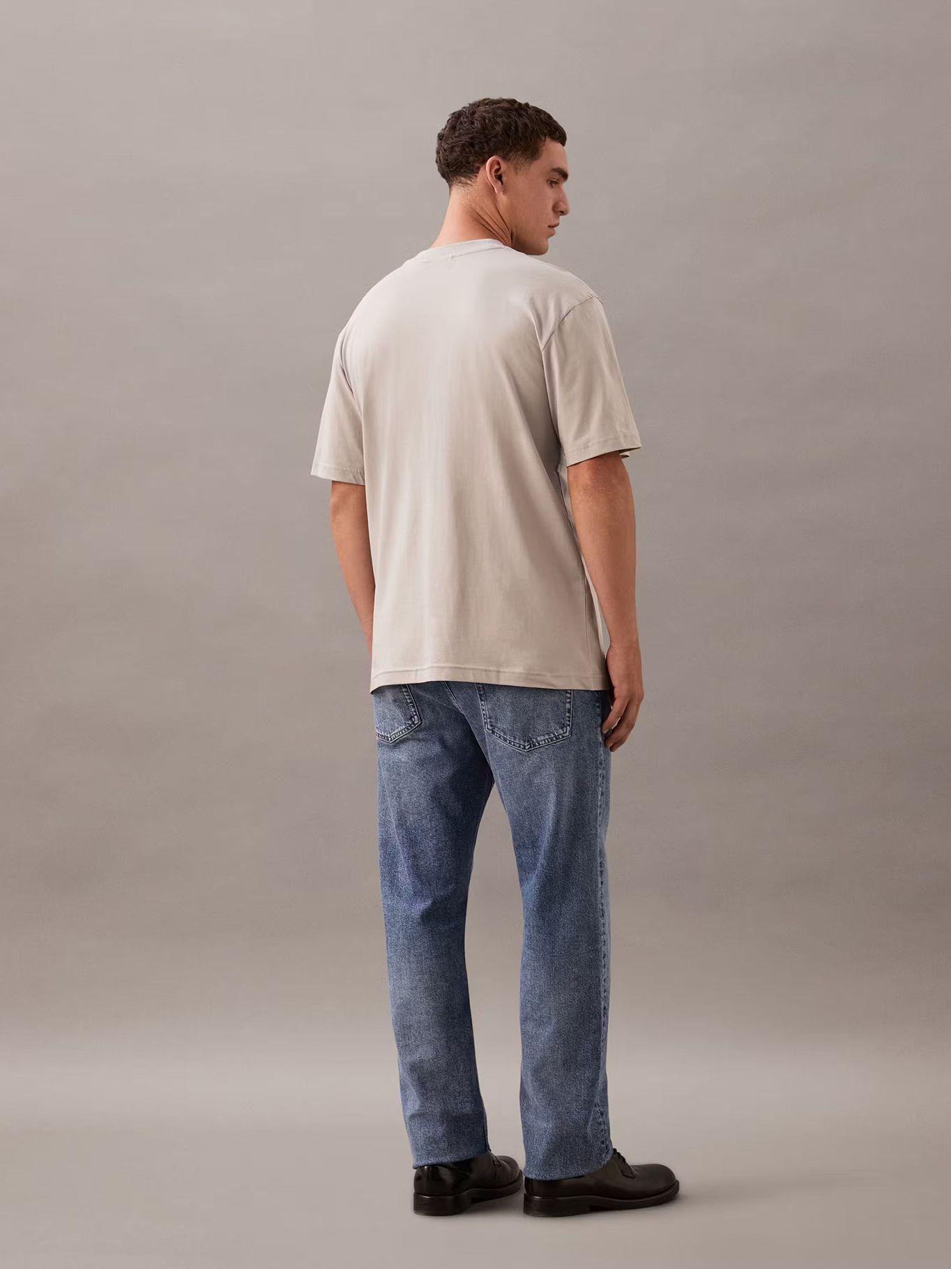 Polera relaxed con etiqueta Beige Calvin Klein-2