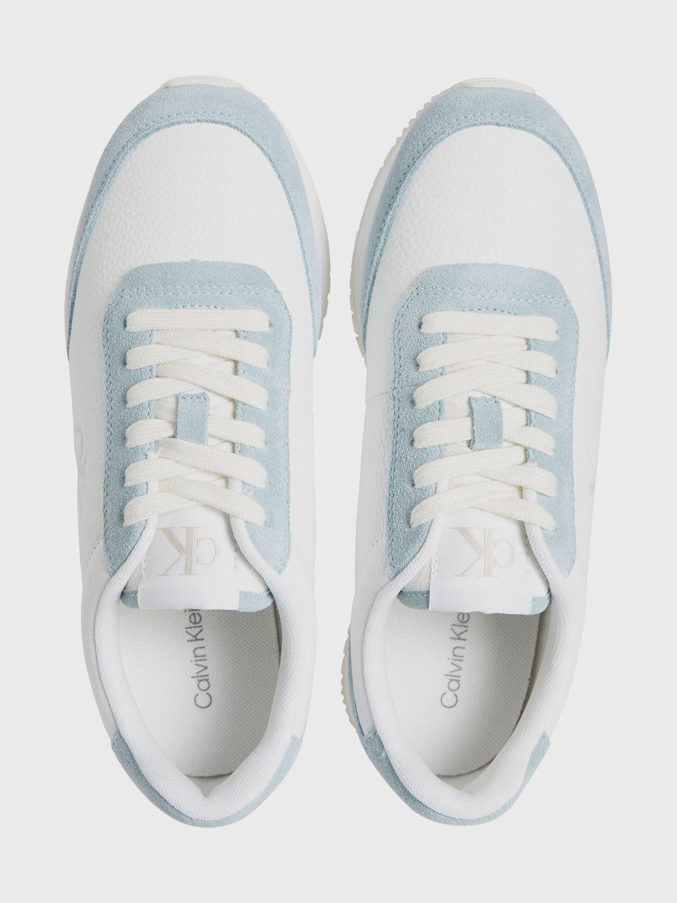 Zapatillas runner de cuero Blanco Calvin Klein-2