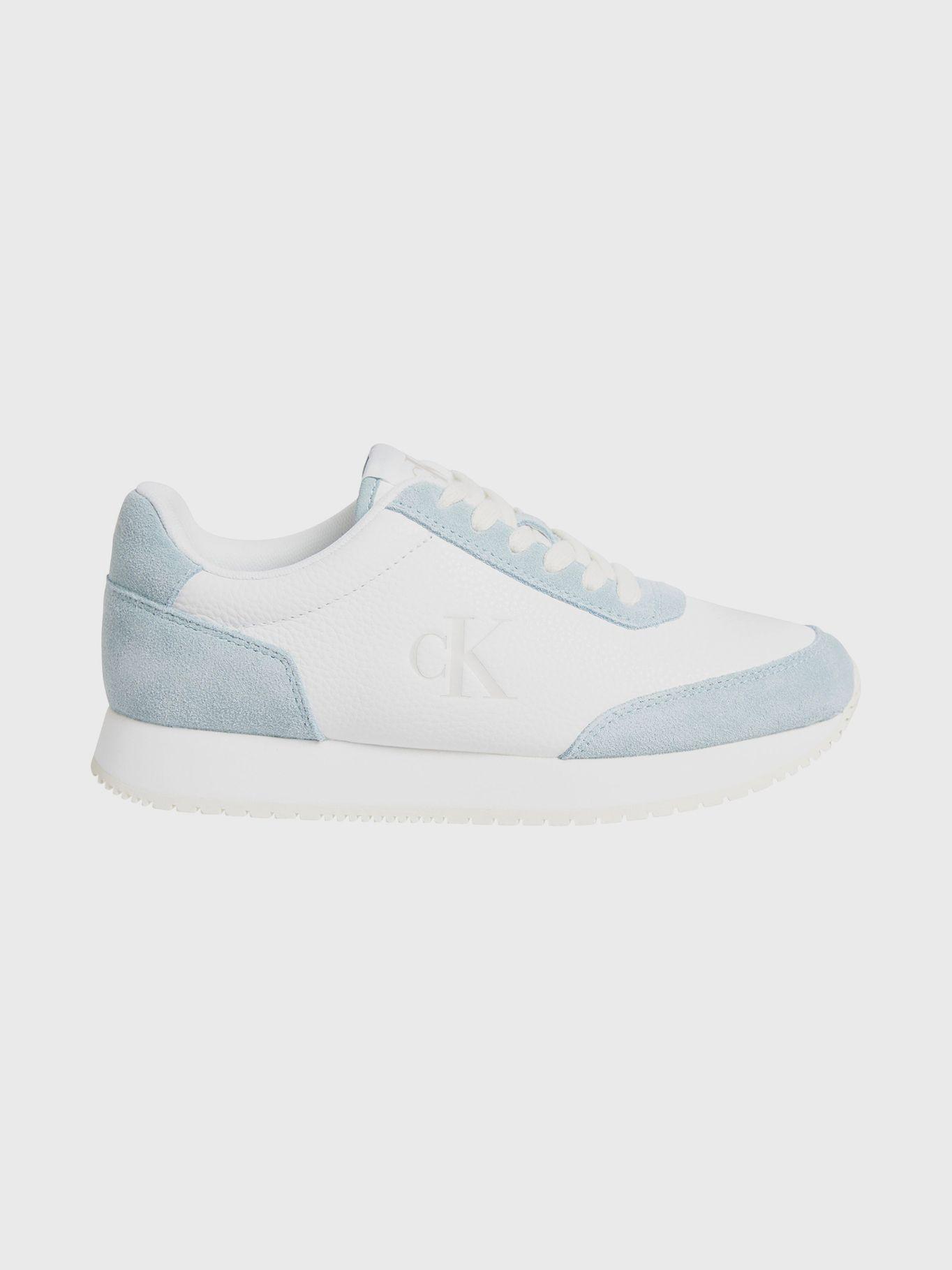 Zapatillas runner de cuero Blanco Calvin Klein-4
