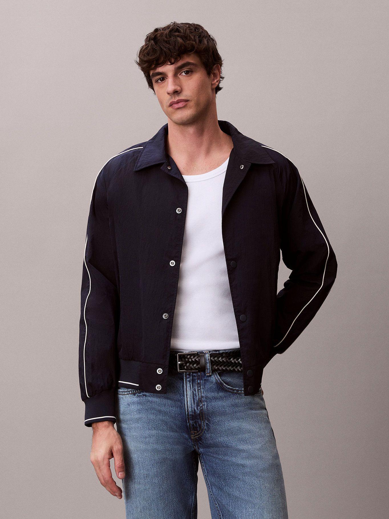 Chaqueta Bomber de Nailon Azul Calvin Klein-0