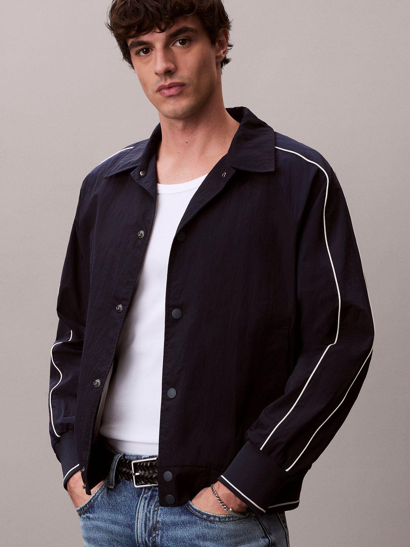 Chaqueta Bomber de Nailon Azul Calvin Klein-4