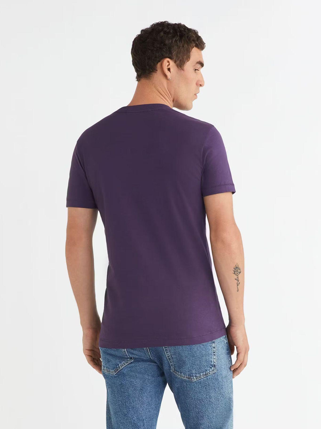 Polera Institutional Logo Morado Calvin Klein-2