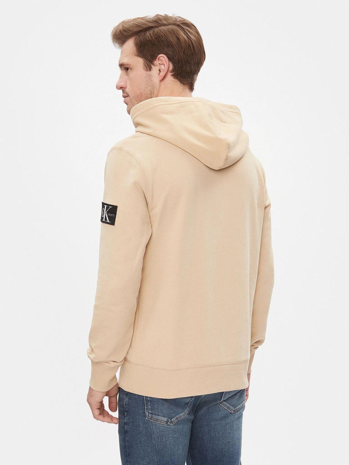 Polerón con Gorro Badge RAE Beige Calvin Klein-2