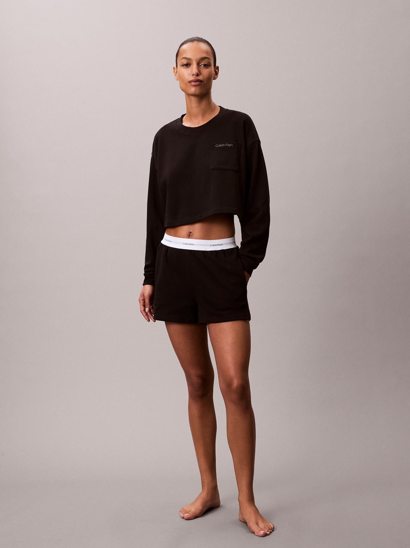 Short de Pijama en Algodón Negro Calvin Klein-1