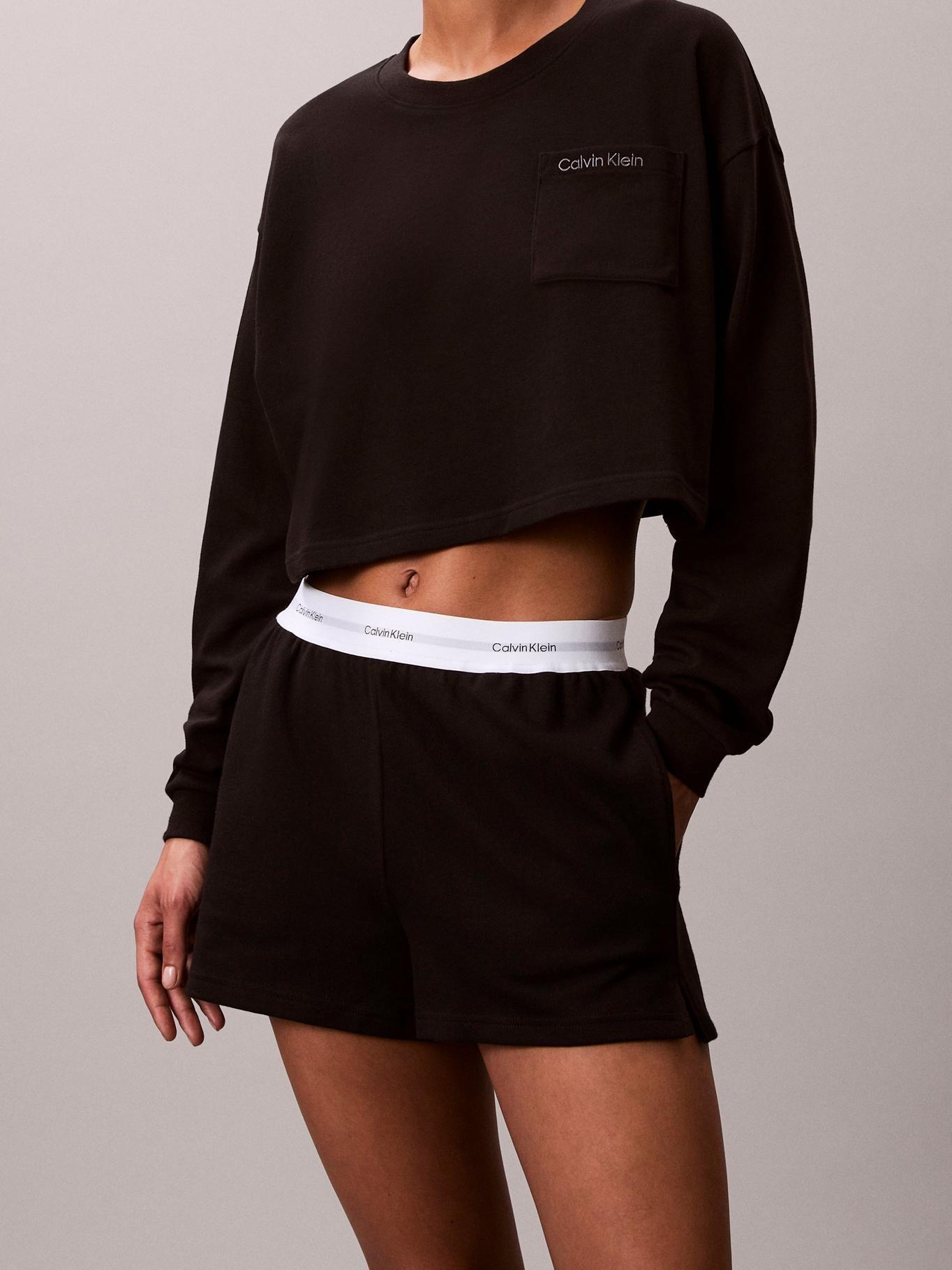 Short de Pijama en Algodón Negro Calvin Klein-4