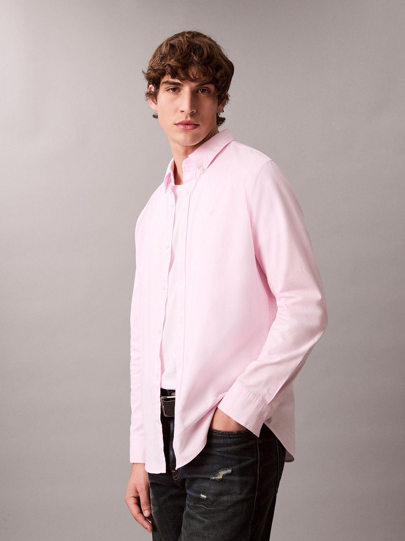 Camisa Oxford Clásica Rosado Calvin Klein-3