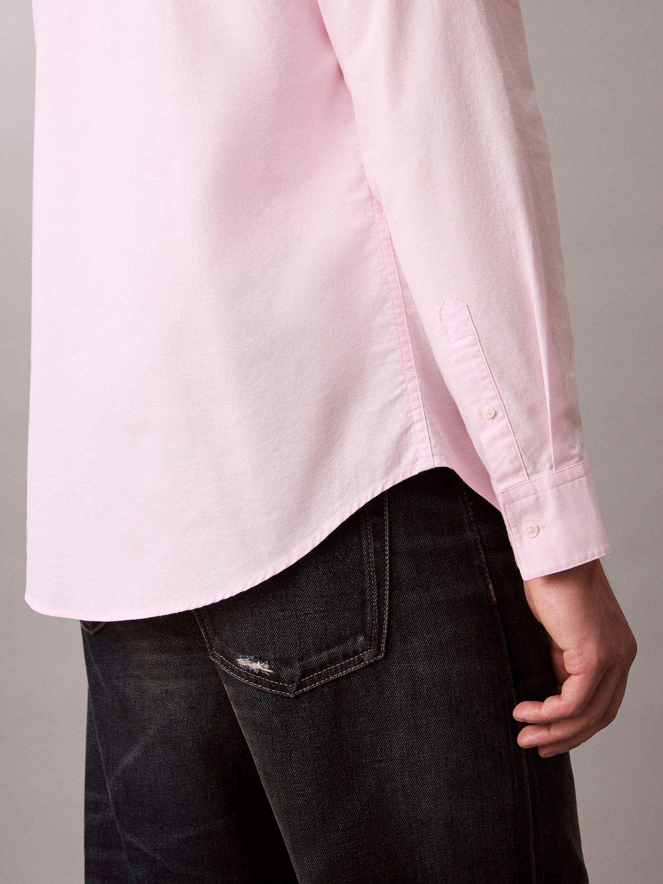 Camisa Oxford Clásica Rosado Calvin Klein-4