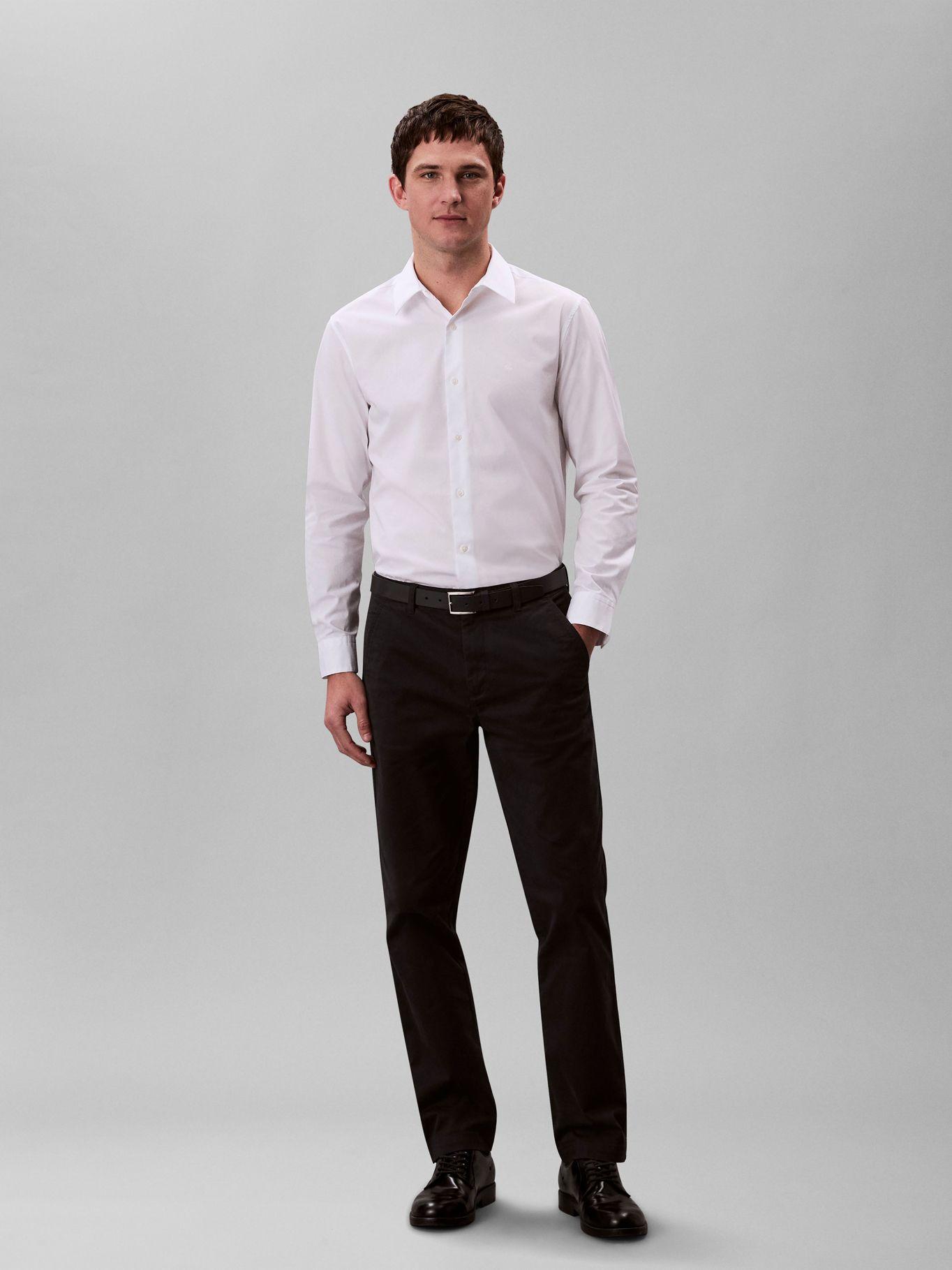 Pantalón Chino Algodón Signature Negro Calvin Klein-0
