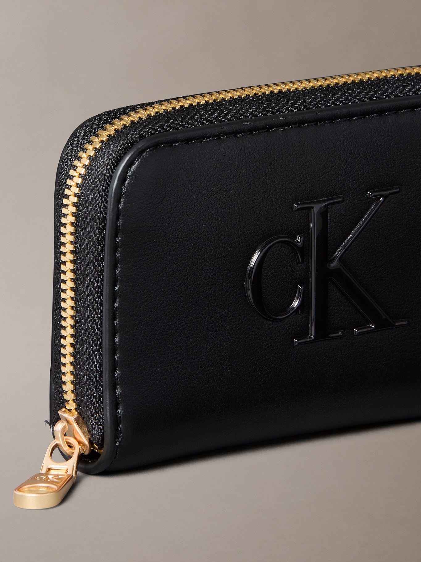 Billetera Mediana Cierre Alrededor Negro Calvin Klein-3