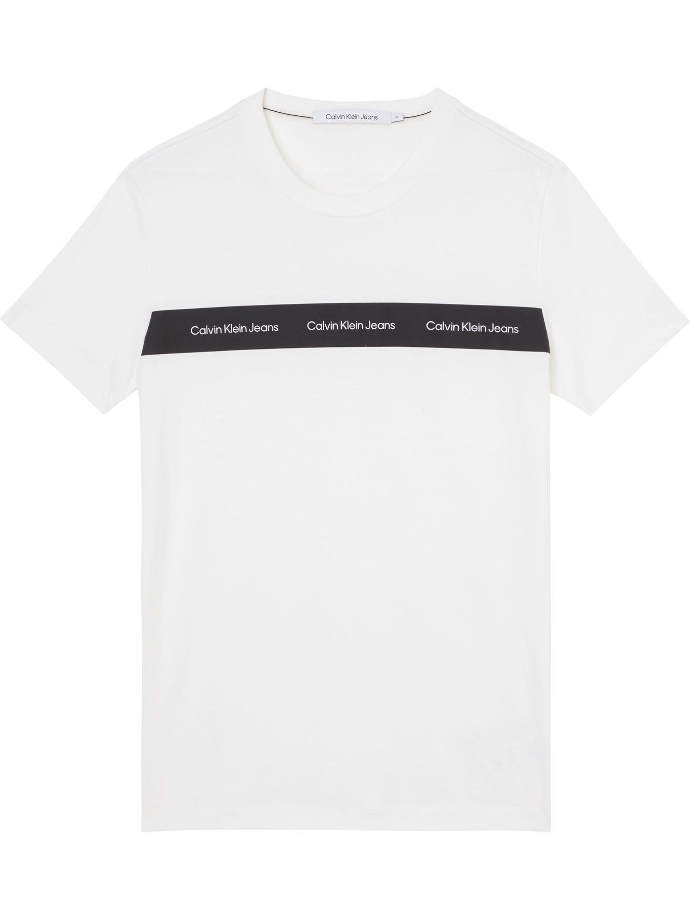 Polera Contrast Stripe Blanco Calvin Klein-0