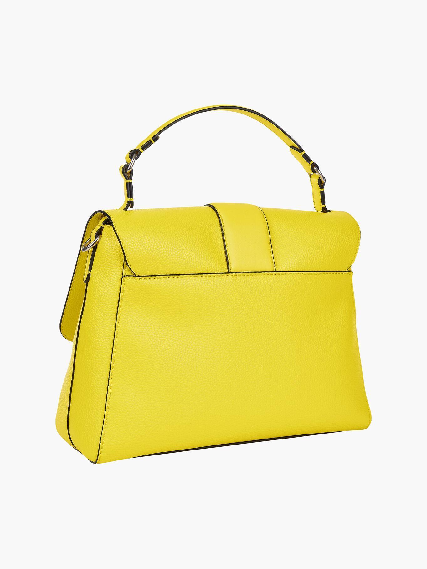 Cartera Satchel Mono Amarillo Calvin Klein Mujer-1