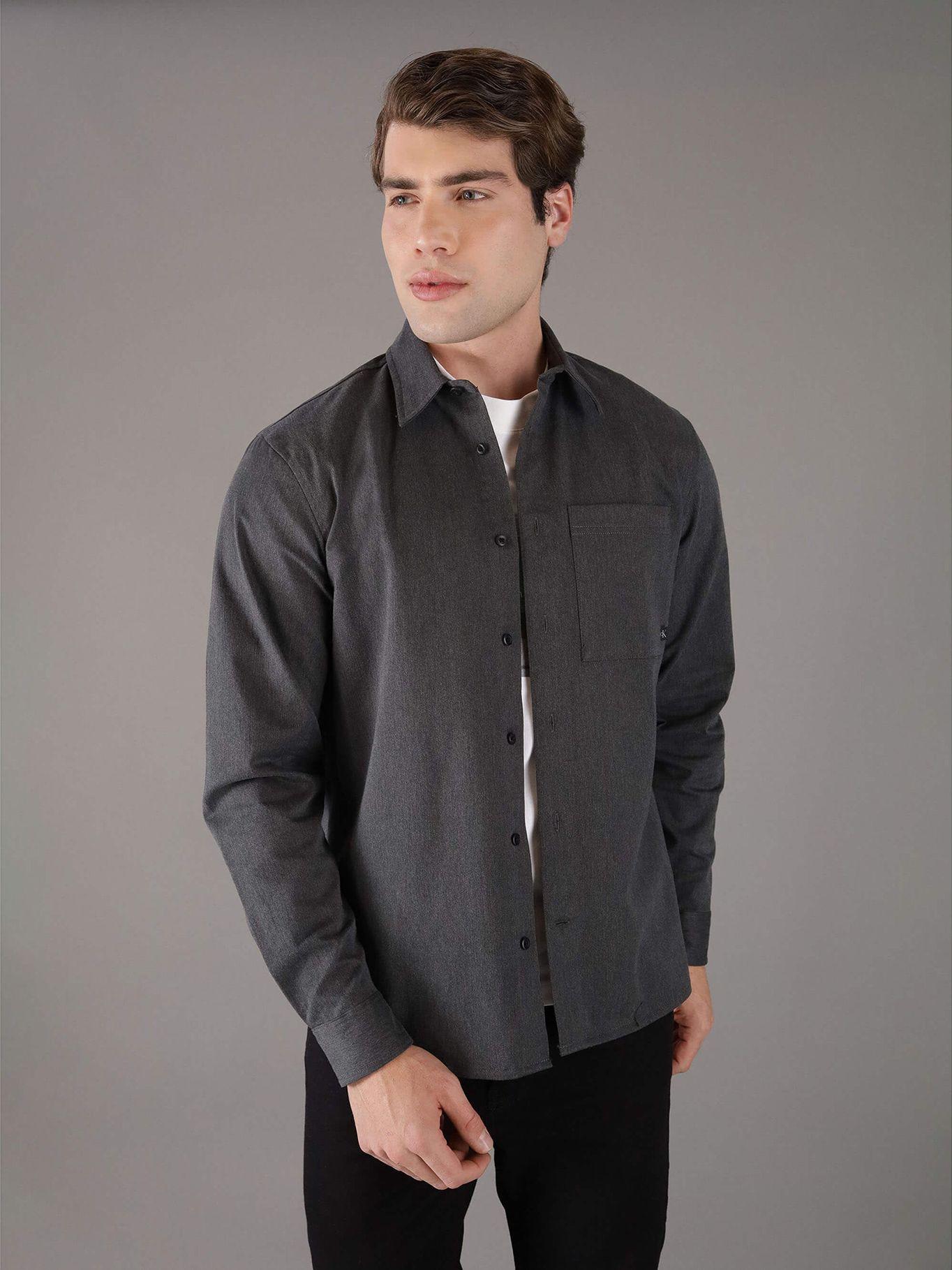 Camisa utility melange Gris Calvin Klein-0