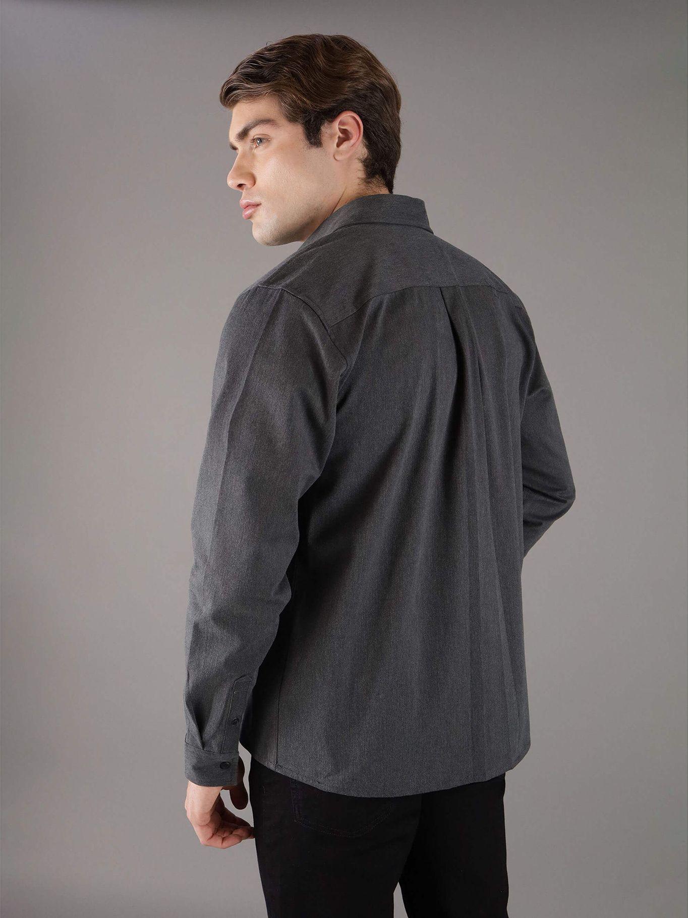 Camisa utility melange Gris Calvin Klein-2