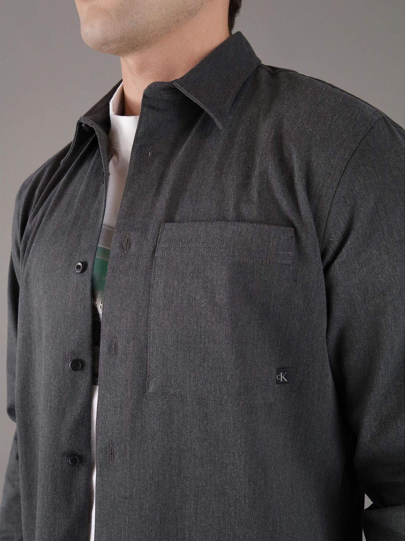 Camisa utility melange Gris Calvin Klein-3