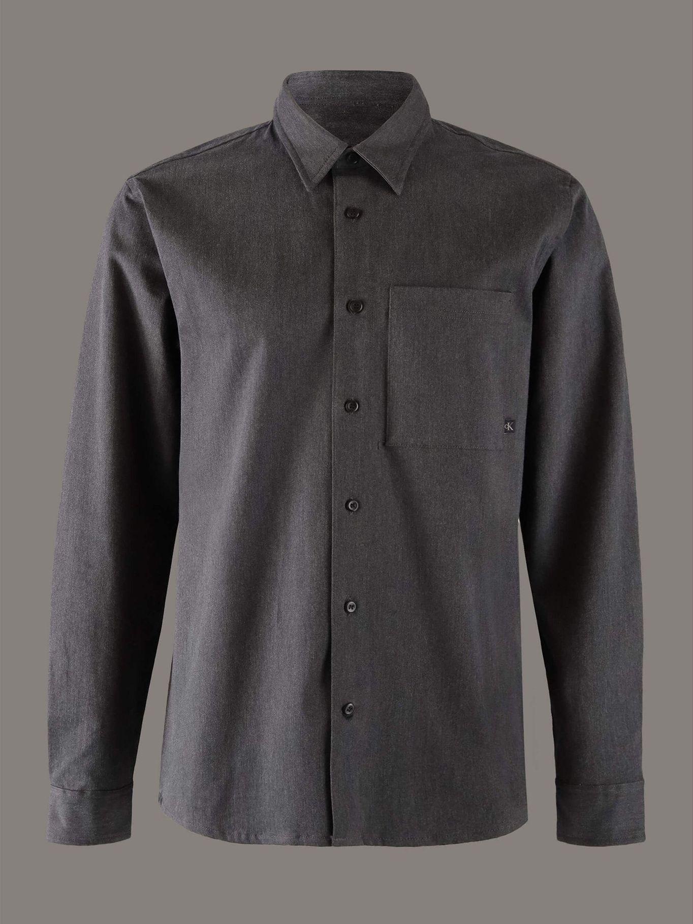 Camisa utility melange Gris Calvin Klein-4