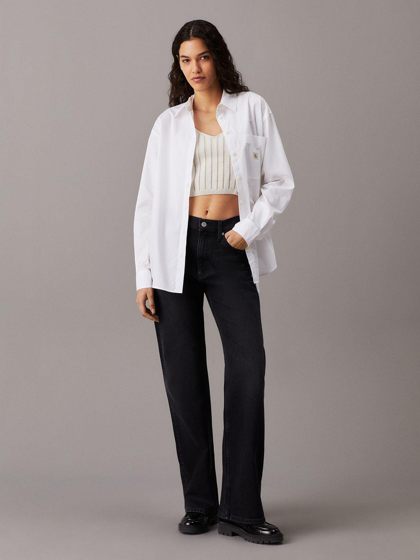 Camisa Woven Label Relaxed Blanco Calvin Klein-1