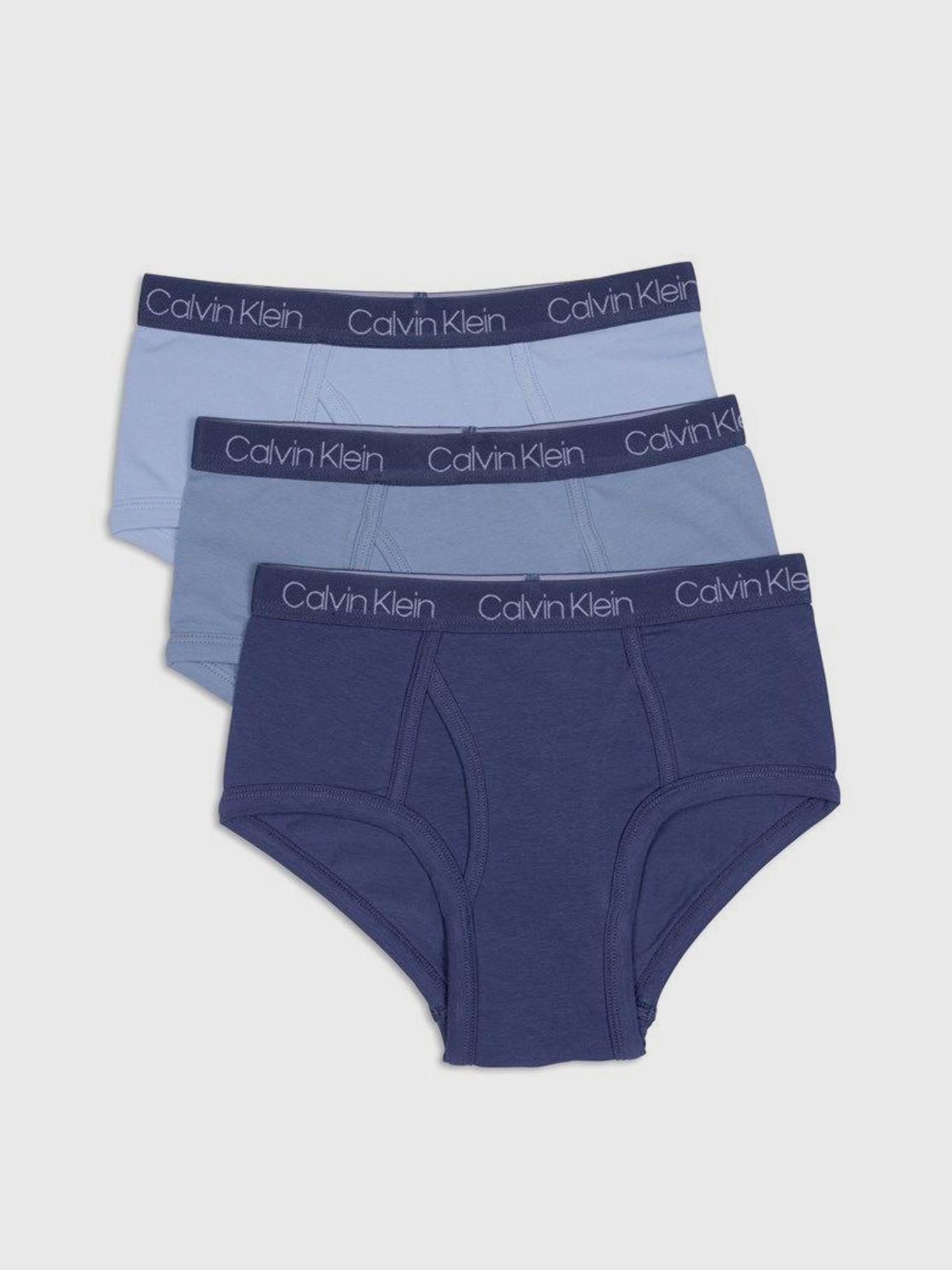 Pack 3 Slip Niño Cotton Classic Azul Calvin Klein-0