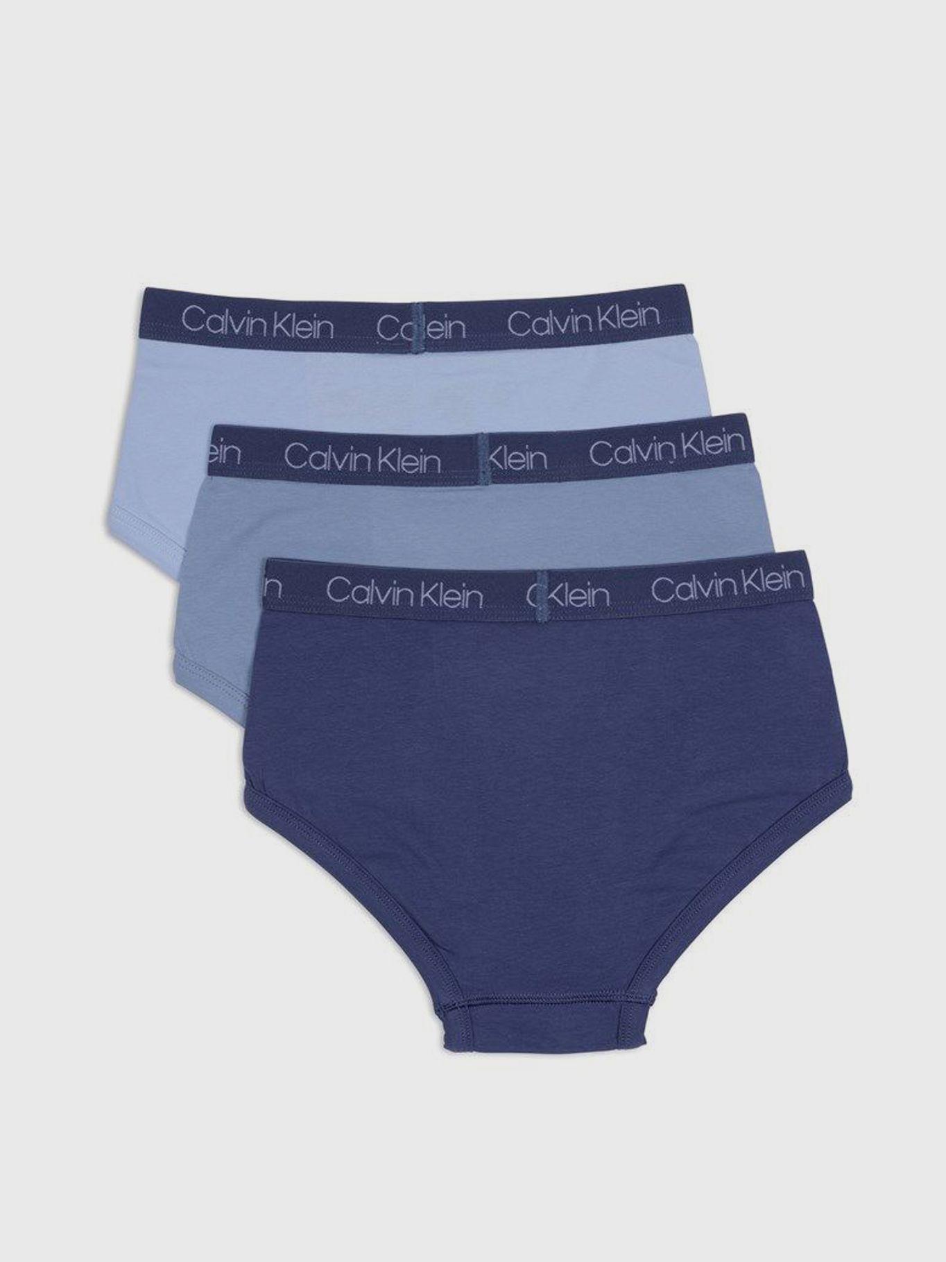 Pack 3 Slip Niño Cotton Classic Azul Calvin Klein-1