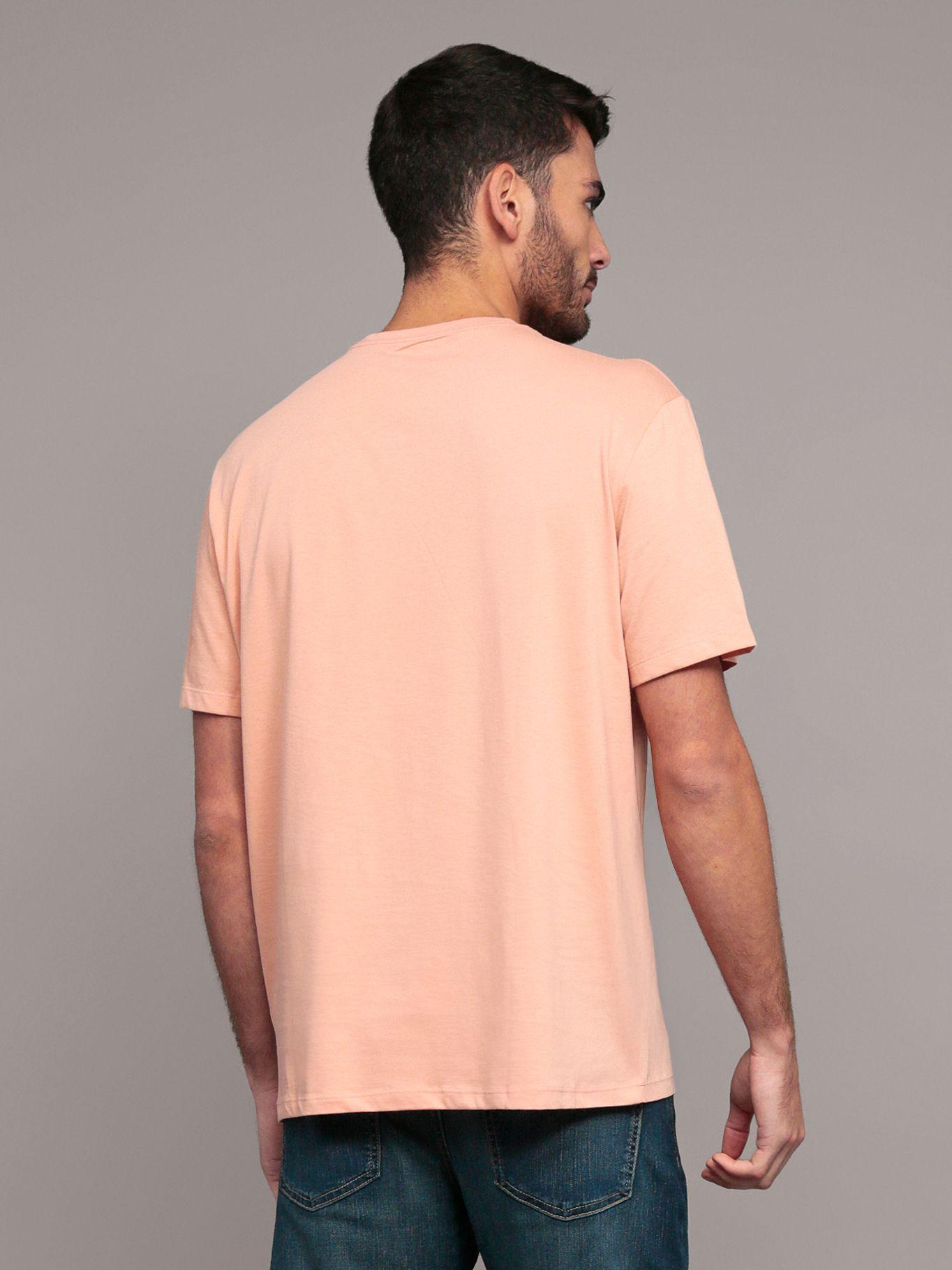 Polera Monogram Crew Celeste Calvin Klein-3