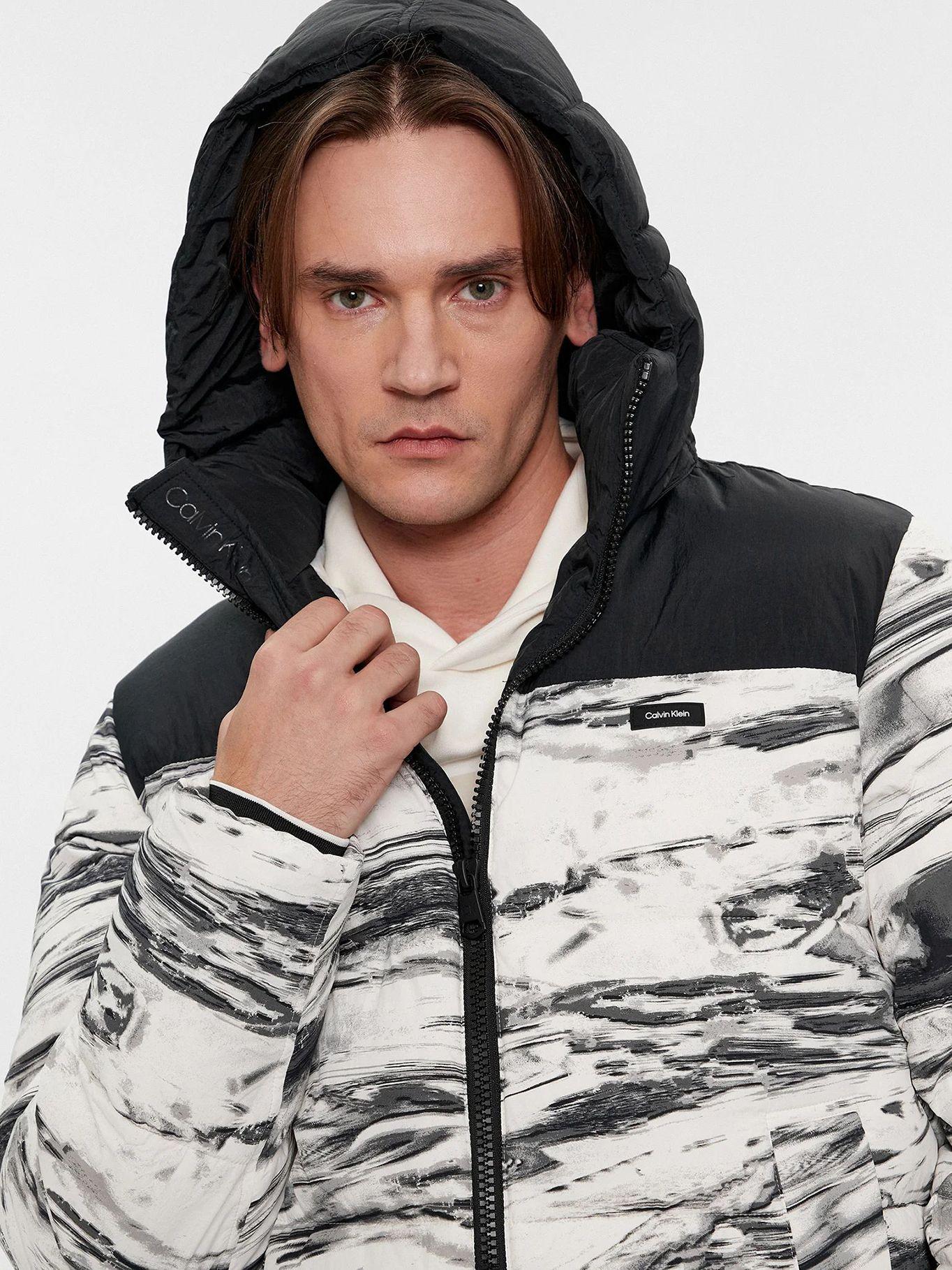 Parka Crinkle Color Block Blanco Calvin Klein-4