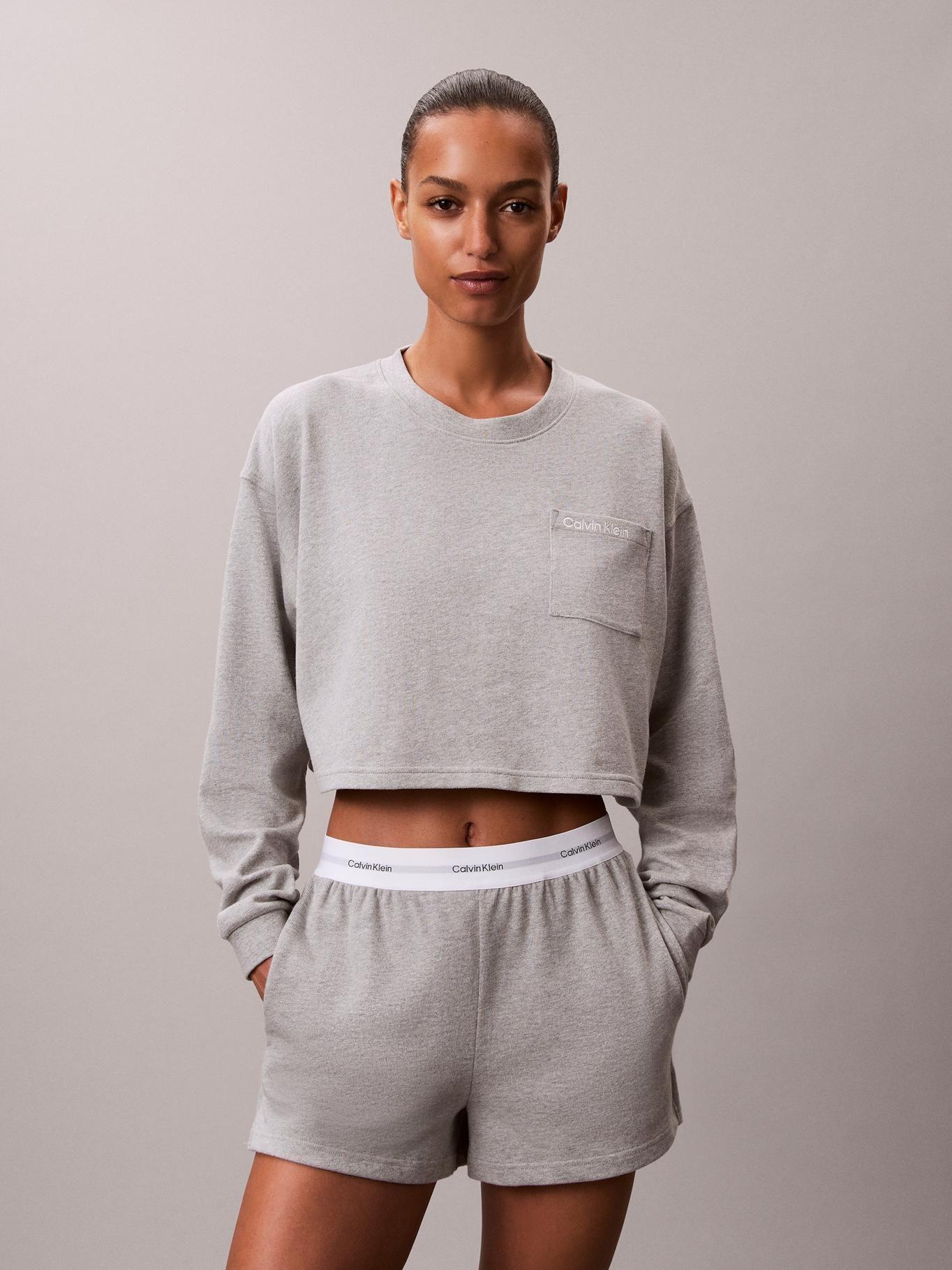 Short de Pijama en Algodón Gris Calvin Klein-0