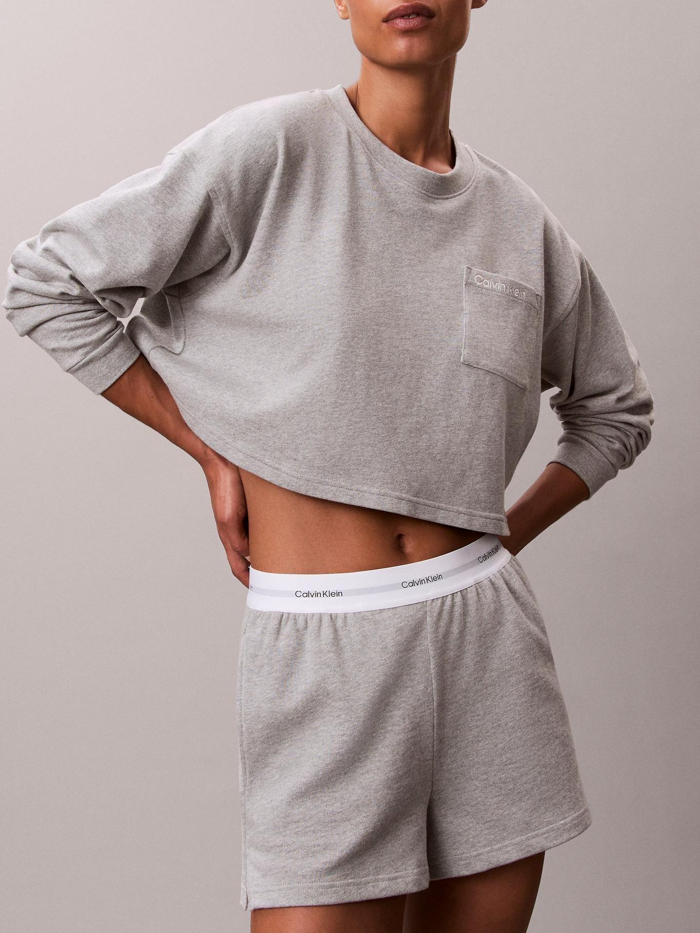 Short de Pijama en Algodón Gris Calvin Klein-3