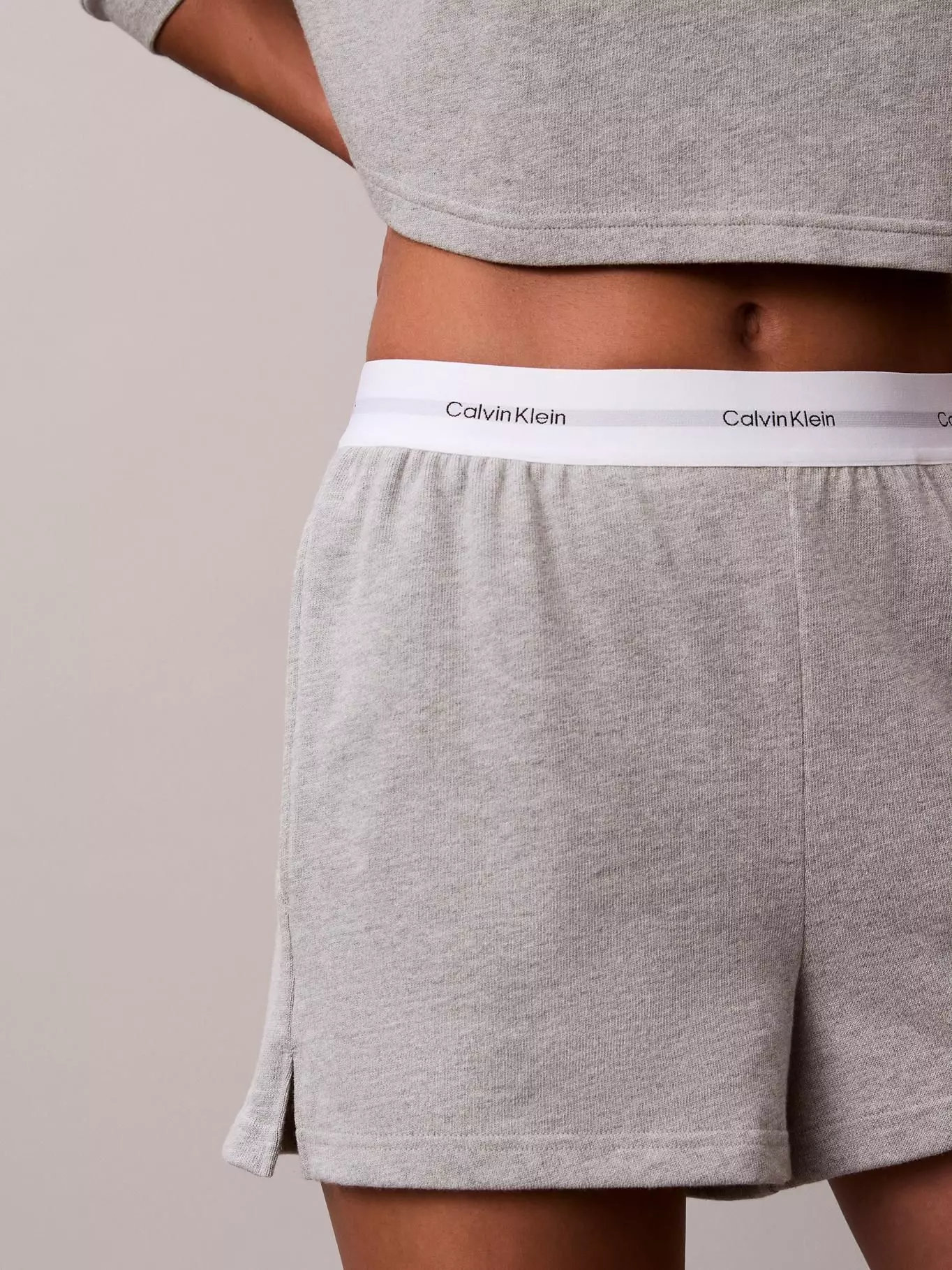 Short de Pijama en Algodón Gris Calvin Klein-4