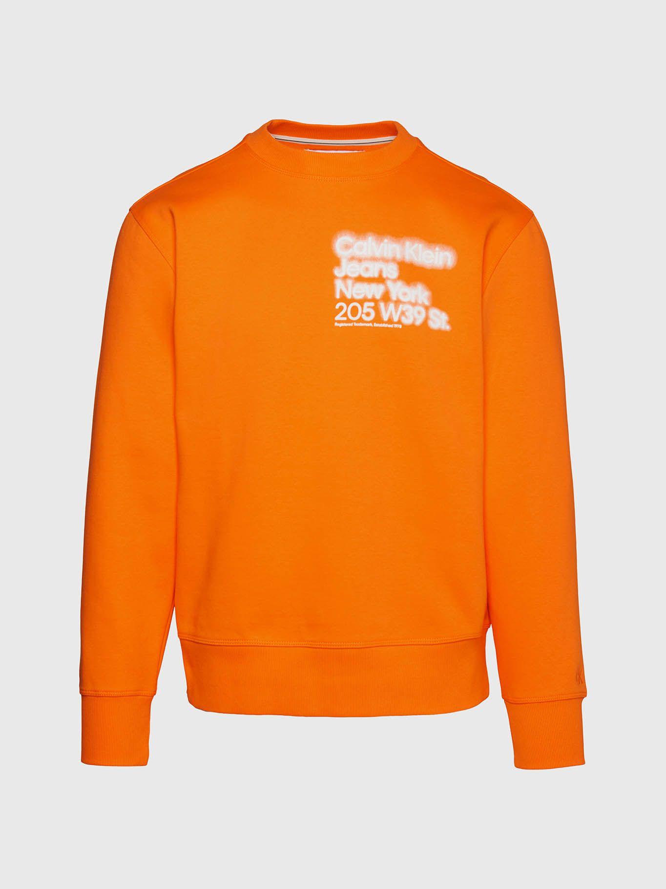Sudadera de algodón orgánico estampado Naranja Calvin Klein-5