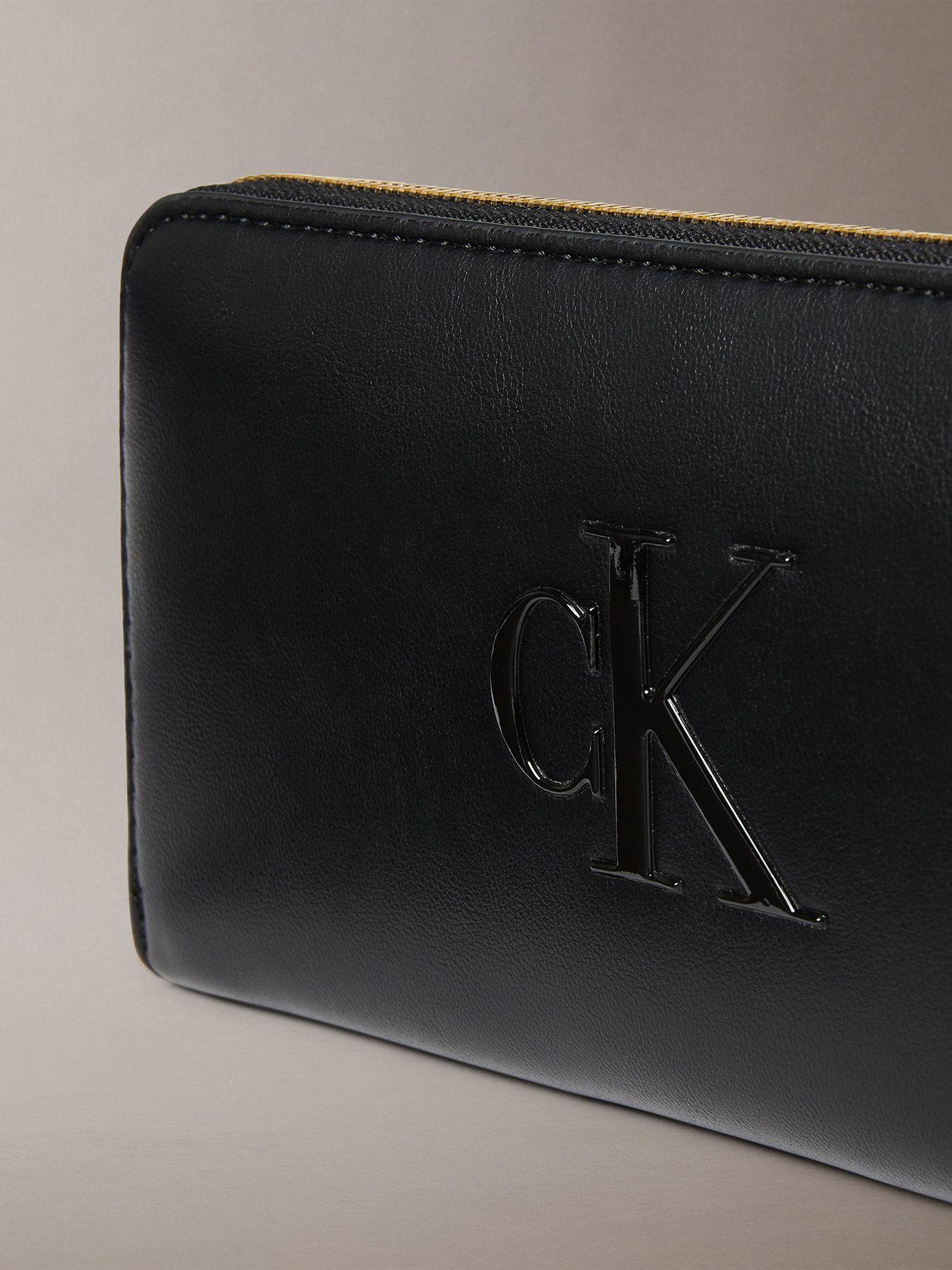 Billetera Larga con Cierre Alrededor Negro Calvin Klein-2