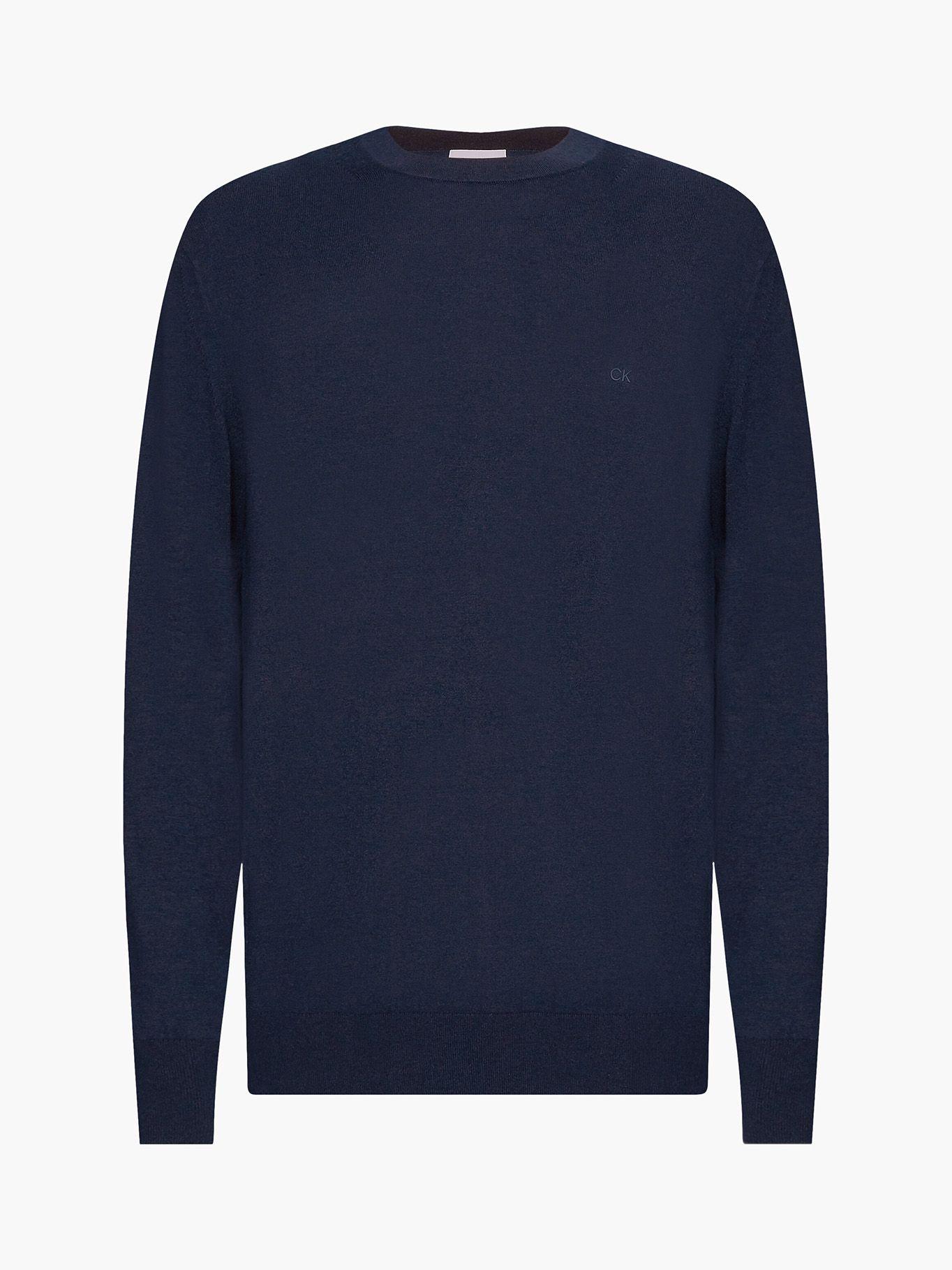 Suéter Essential Crew Neck Azul DW4 Calvin Klein-4