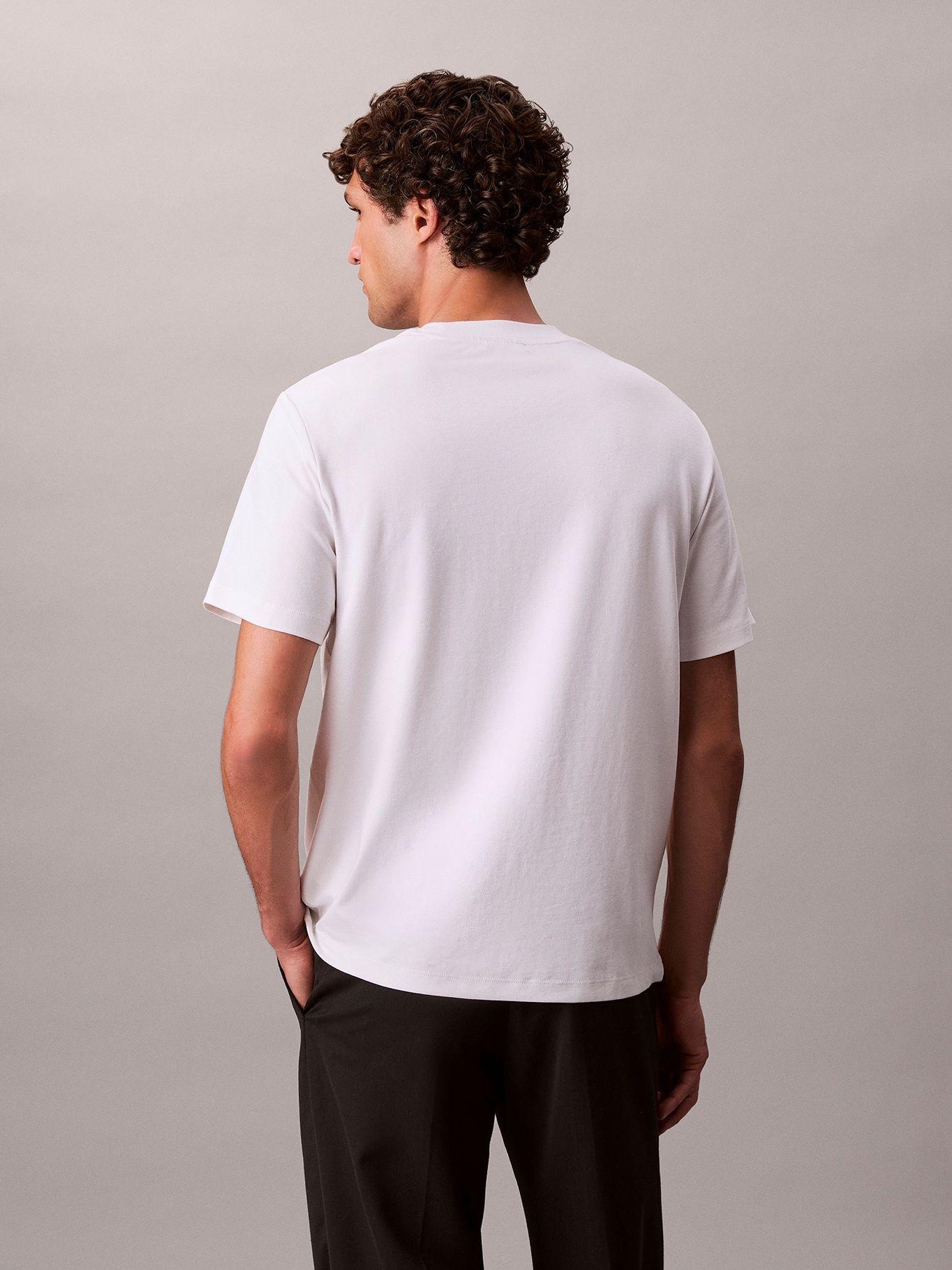 Polera Stretch con Nano Logo Blanco Calvin Klein-2