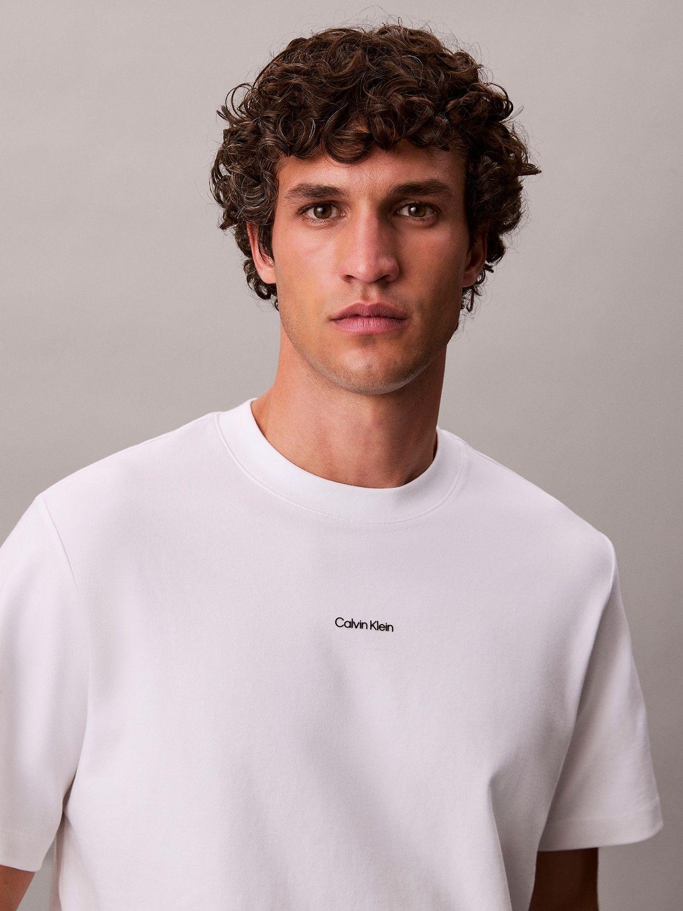 Polera Stretch con Nano Logo Blanco Calvin Klein-5
